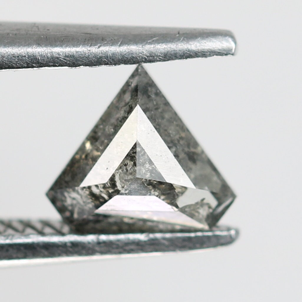0.28 CT Natural Salt and Pepper Triangle Diamond For handmade necklace pendant Black crystal Diamond For engagement ring wedding gift