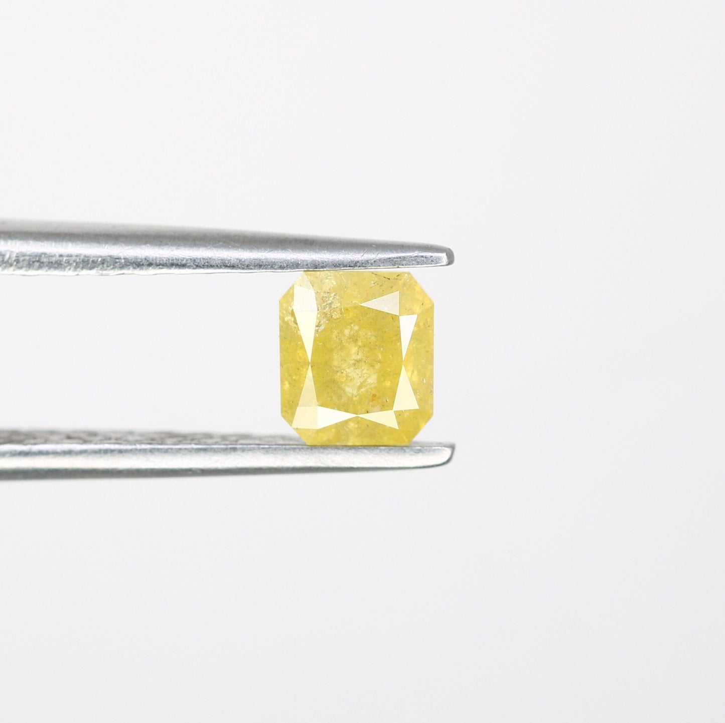 0.53 CT Fancy Yellow Salt and Pepper Emerald Shape Diamond - Natural Loose Emerald Cut Diamond - Perfect for Emerald Engagement Ring