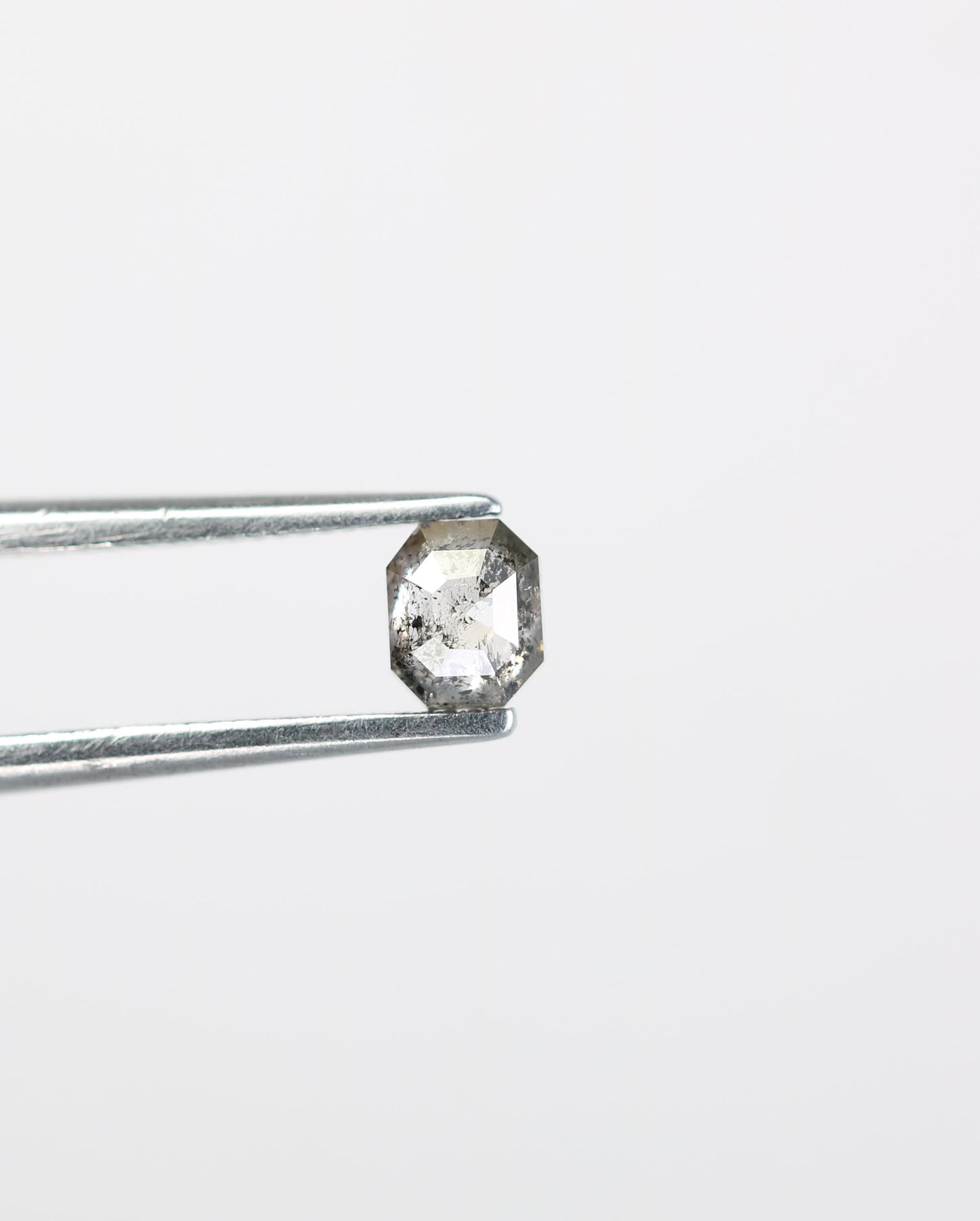 Salt & Pepper Emerald Shape Diamond - Natural Loose Emerald Cut - Perfect for Engagement Ring Unique Gold Necklace