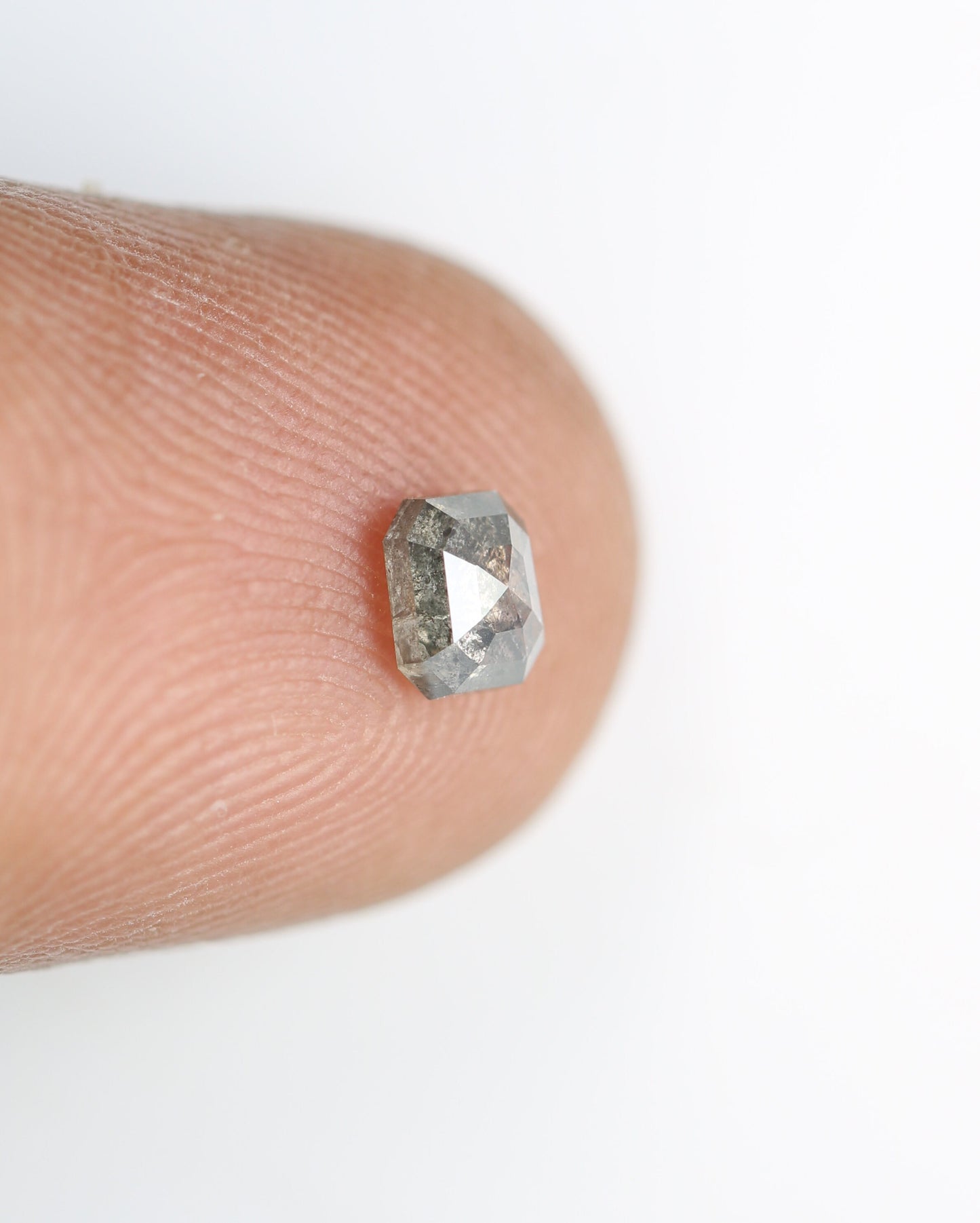 0.45 CT Salt & Pepper Emerald Shape Diamond - Natural Loose Emerald Cut - Labor Day Sale