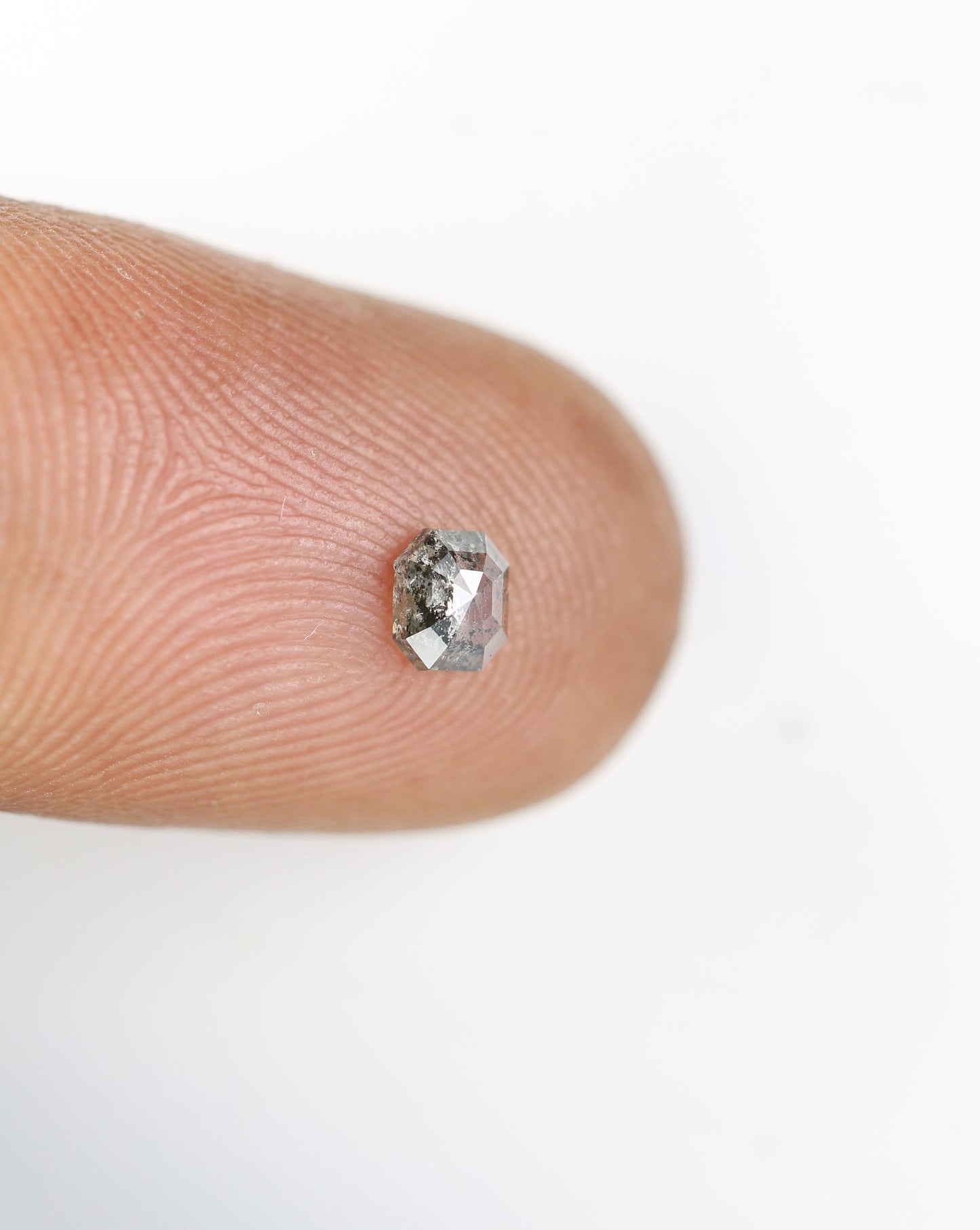 Salt & Pepper Emerald Shape Diamond - Natural Loose Emerald Cut - Perfect for Engagement Ring Unique Gold Necklace