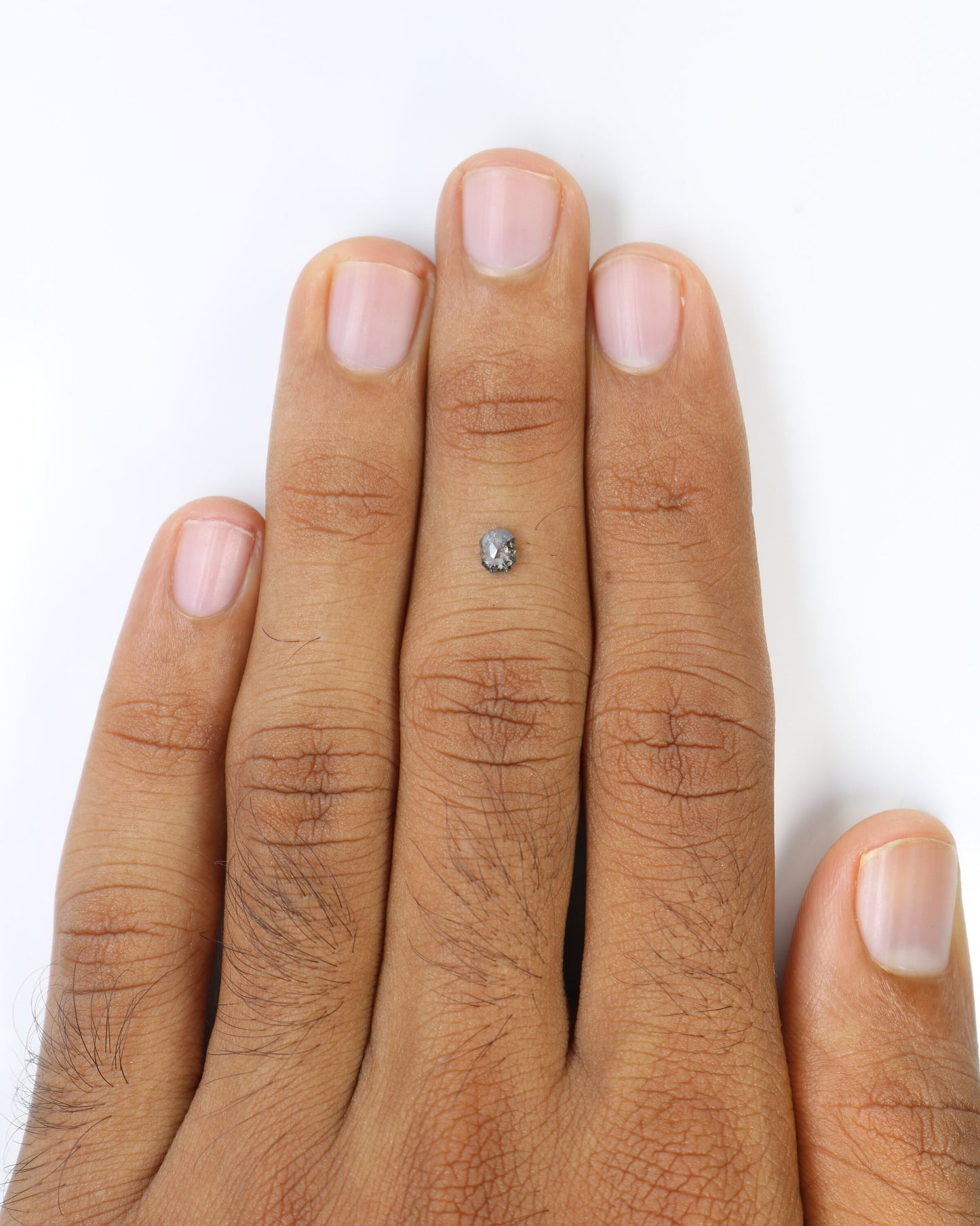 Salt & Pepper Emerald Shape Diamond - Natural Loose Emerald Cut - Perfect for Engagement Ring Unique Gold Necklace