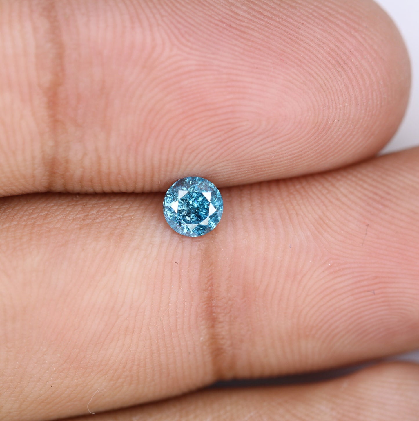 0.42 CT Round Blue Diamond for Engagement Rings | Natural Loose Diamond Ideal for Gold Ring Settings