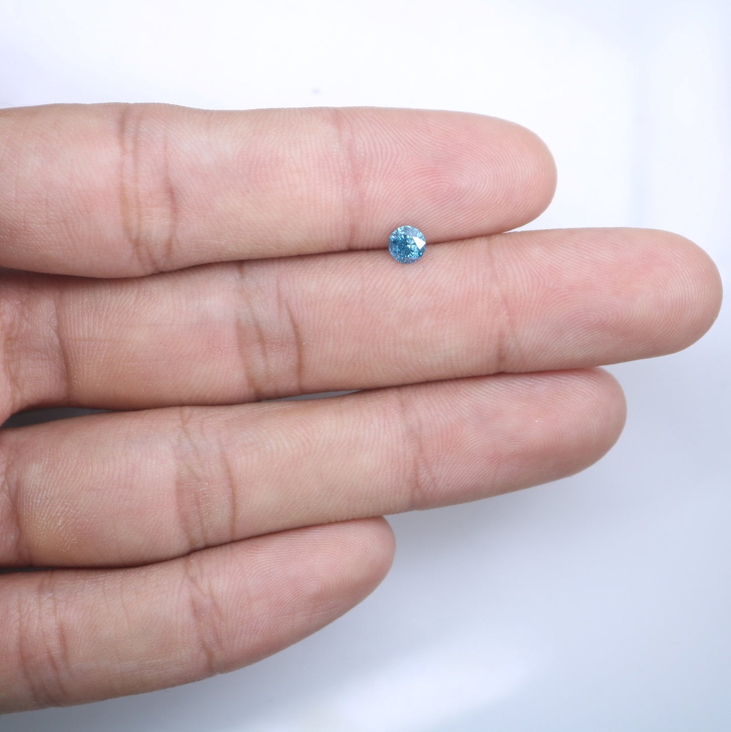 0.42 CT Round Blue Diamond for Engagement Rings | Natural Loose Diamond Ideal for Gold Ring Settings