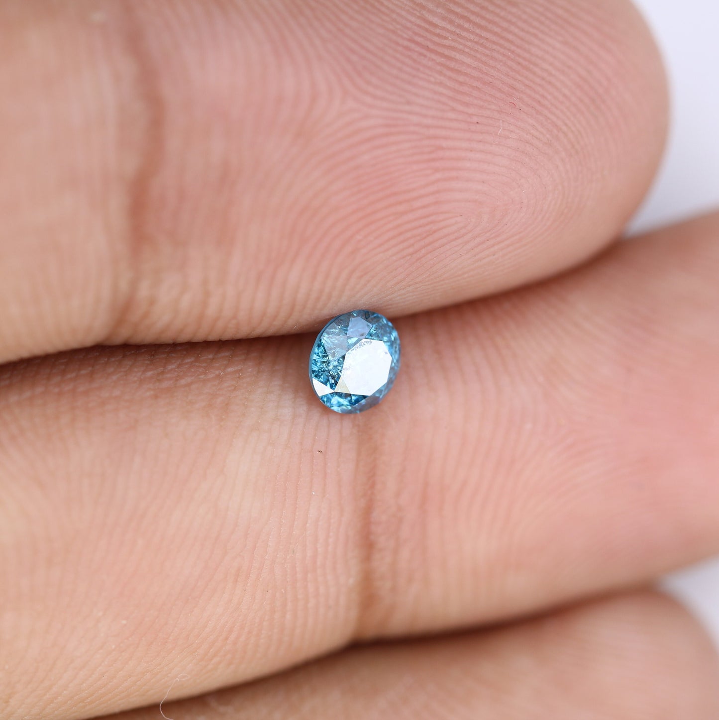 0.42 CT Round Blue Diamond for Engagement Rings | Natural Loose Diamond Ideal for Gold Ring Settings