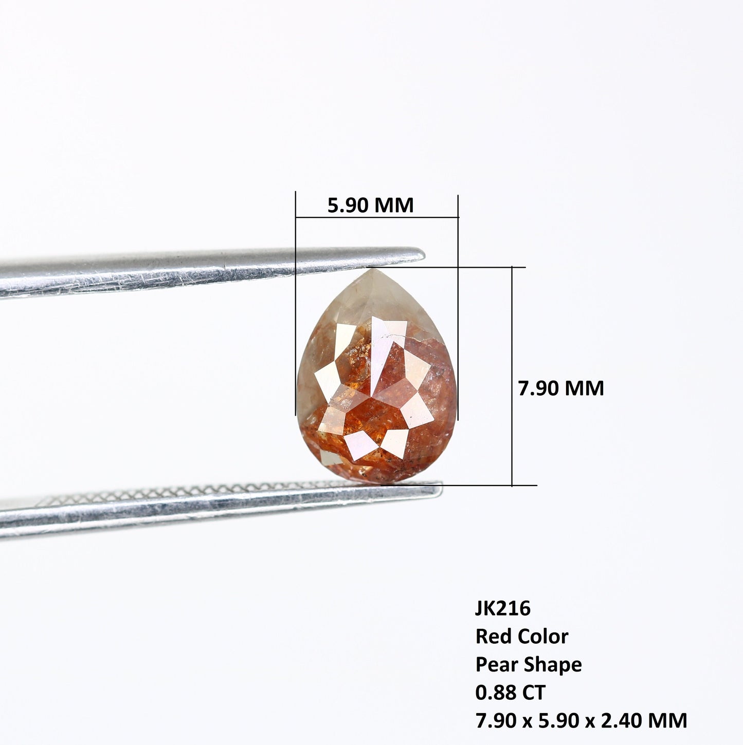 0.88 CT Pear Shape Galaxy Diamond | Unique Engagement Ring | Natural Gold Ring | Ethereal Diamond Jewelry
