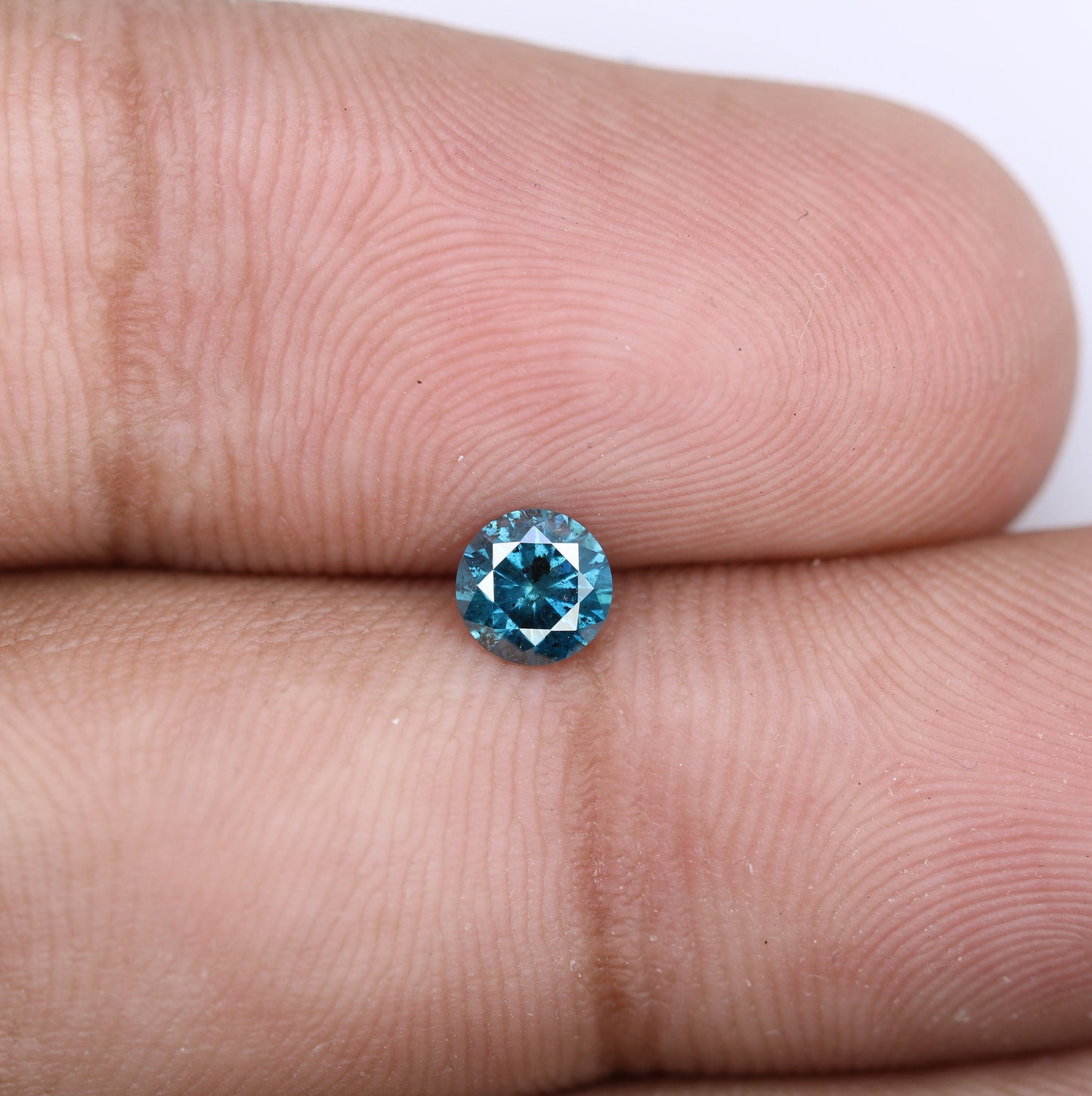 0.40 CT Round Brilliant Blue Diamond for Engagement Rings | Ideal for Gold Ring Settings