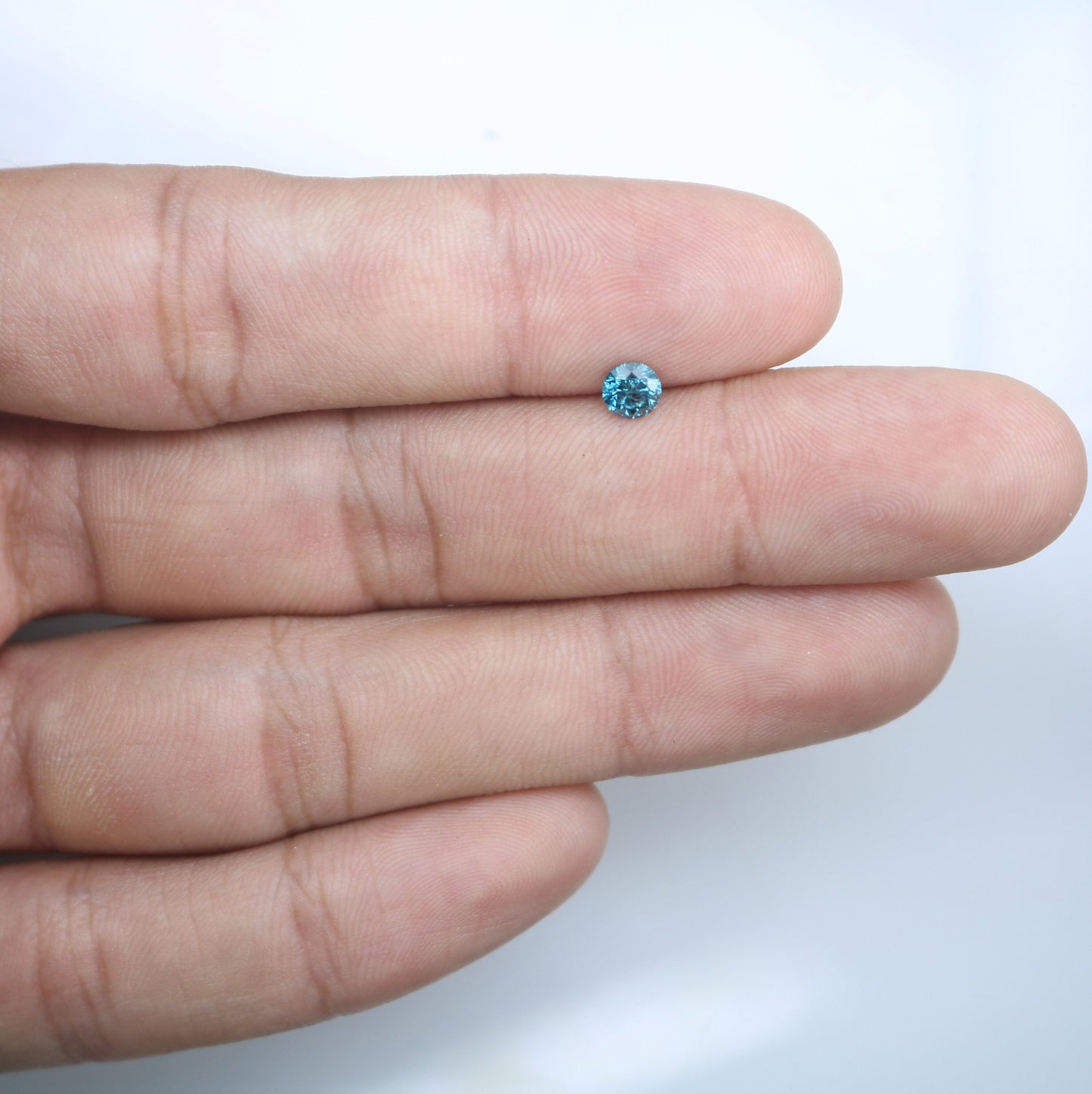 0.40 CT Round Brilliant Blue Diamond for Engagement Rings | Ideal for Gold Ring Settings