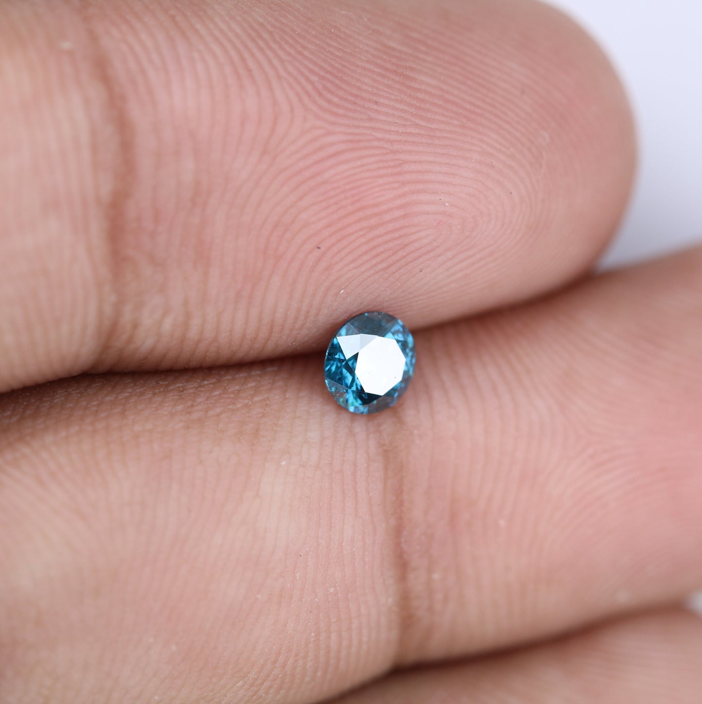 0.40 CT Round Brilliant Blue Diamond for Engagement Rings | Ideal for Gold Ring Settings