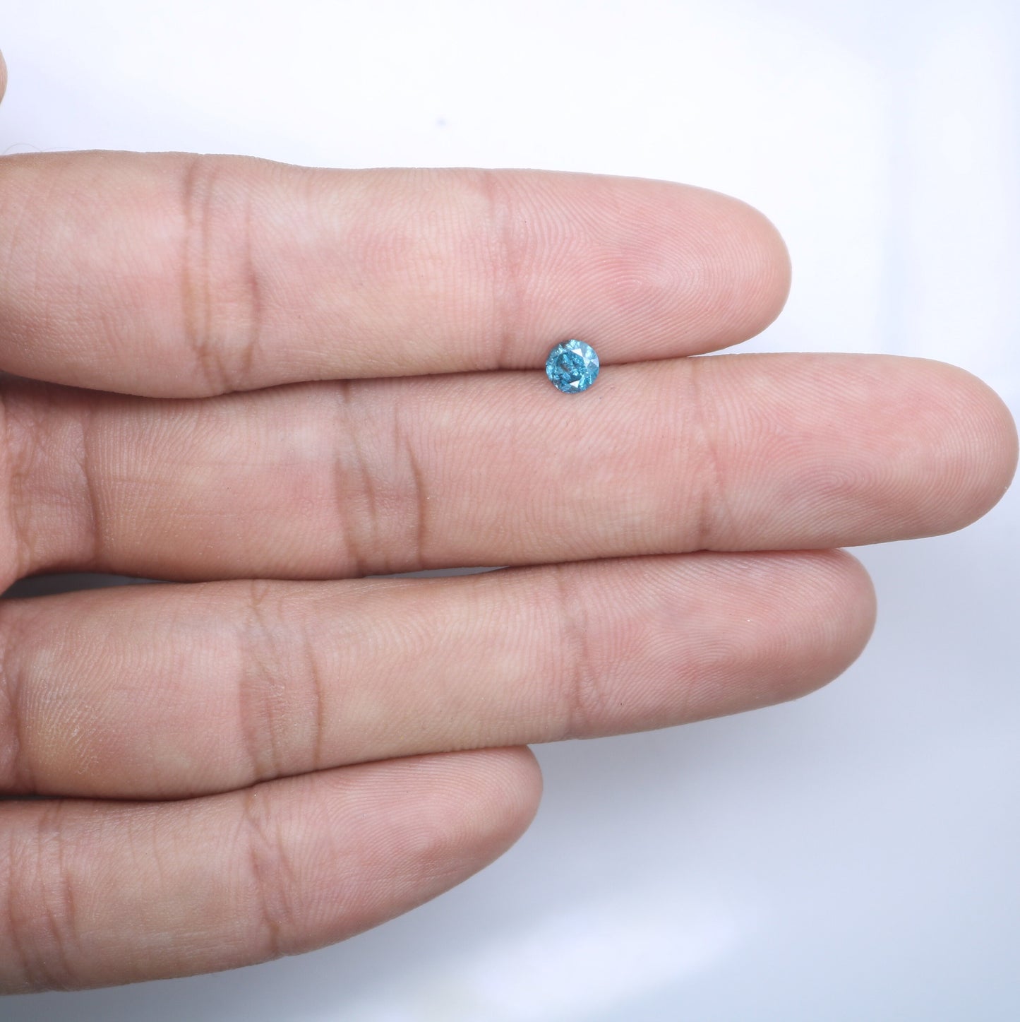 4.60 MM Round Brilliant Cut Blue Diamond for Engagement Rings | Ideal for Gold Ring Settings