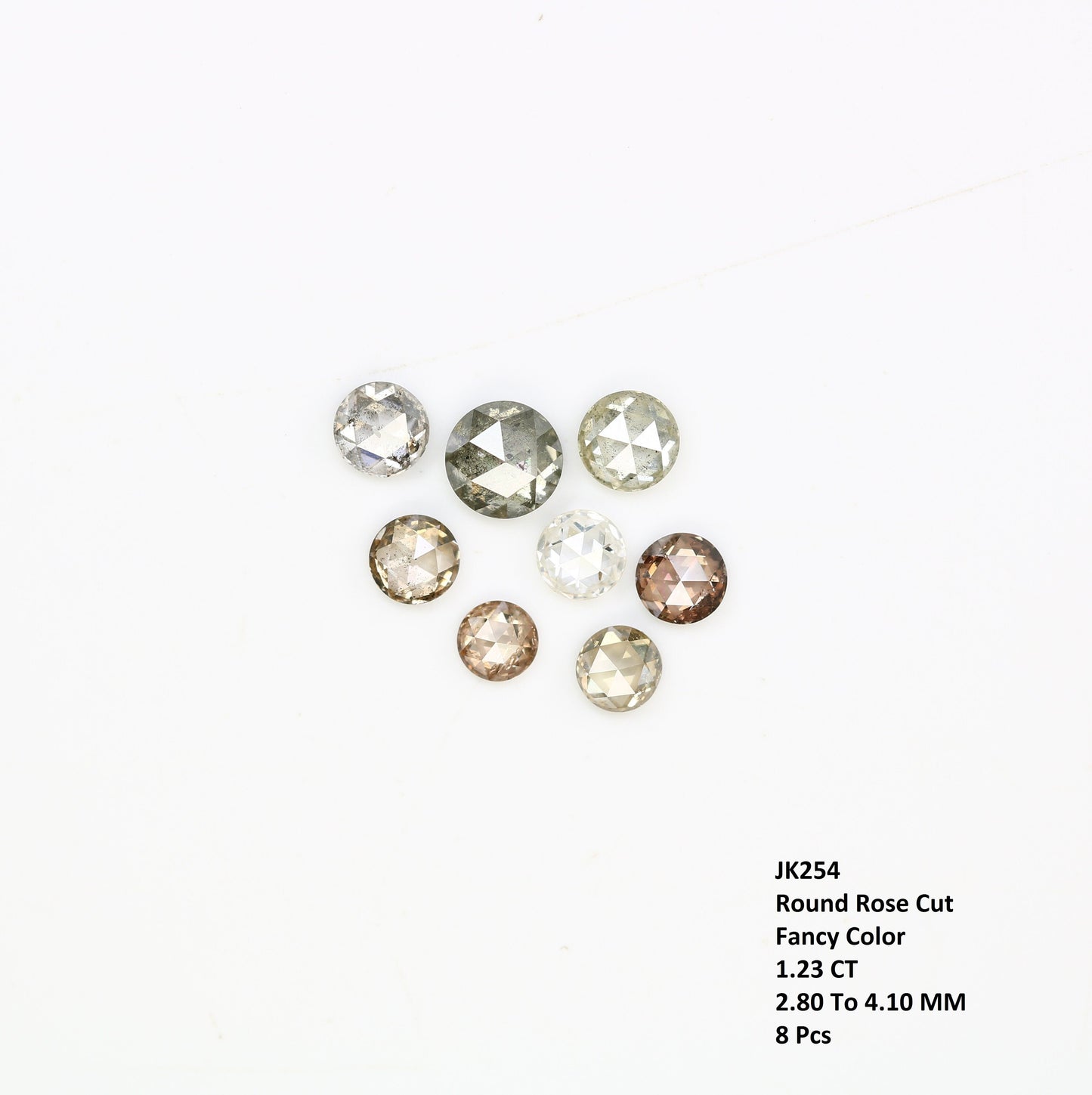 2.0 - 4.0 MM Natural Loose Diamond White Round Rose cut DiamondFor Gold Ring Diamonds