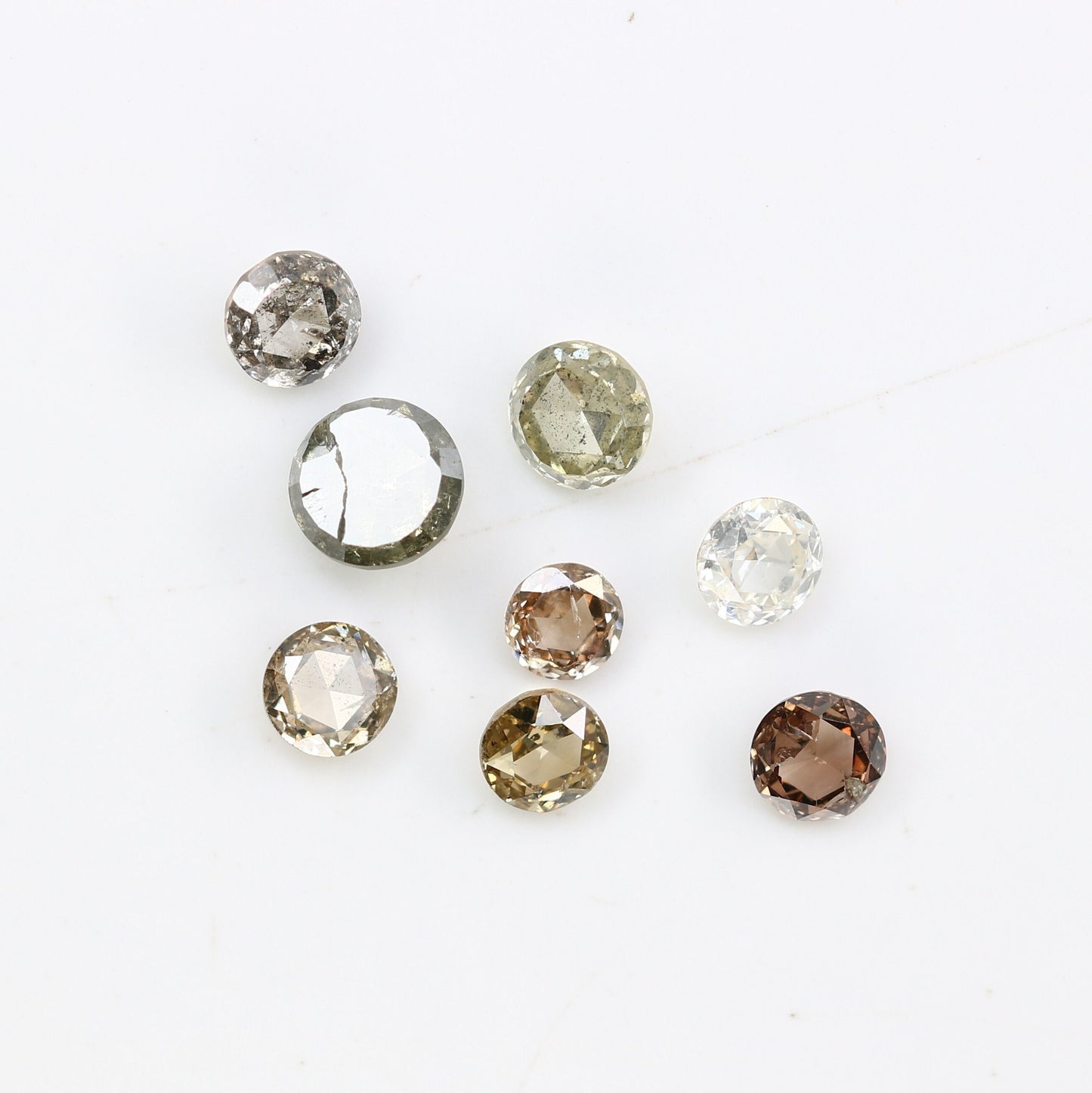 2.0 - 4.0 MM Natural Loose Diamond White Round Rose cut DiamondFor Gold Ring Diamonds