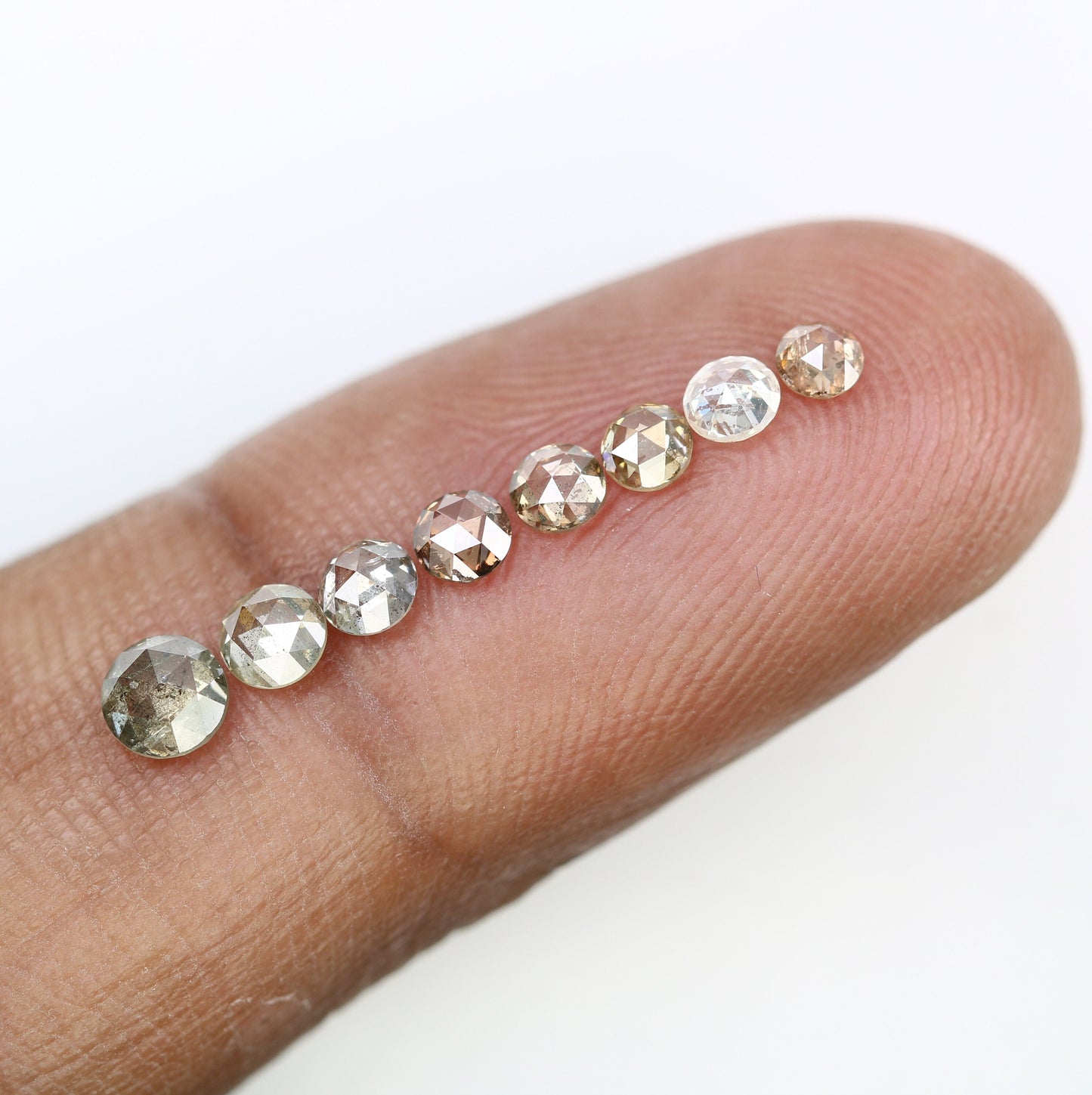 2.0 - 4.0 MM Natural Loose Diamond White Round Rose cut DiamondFor Gold Ring Diamonds