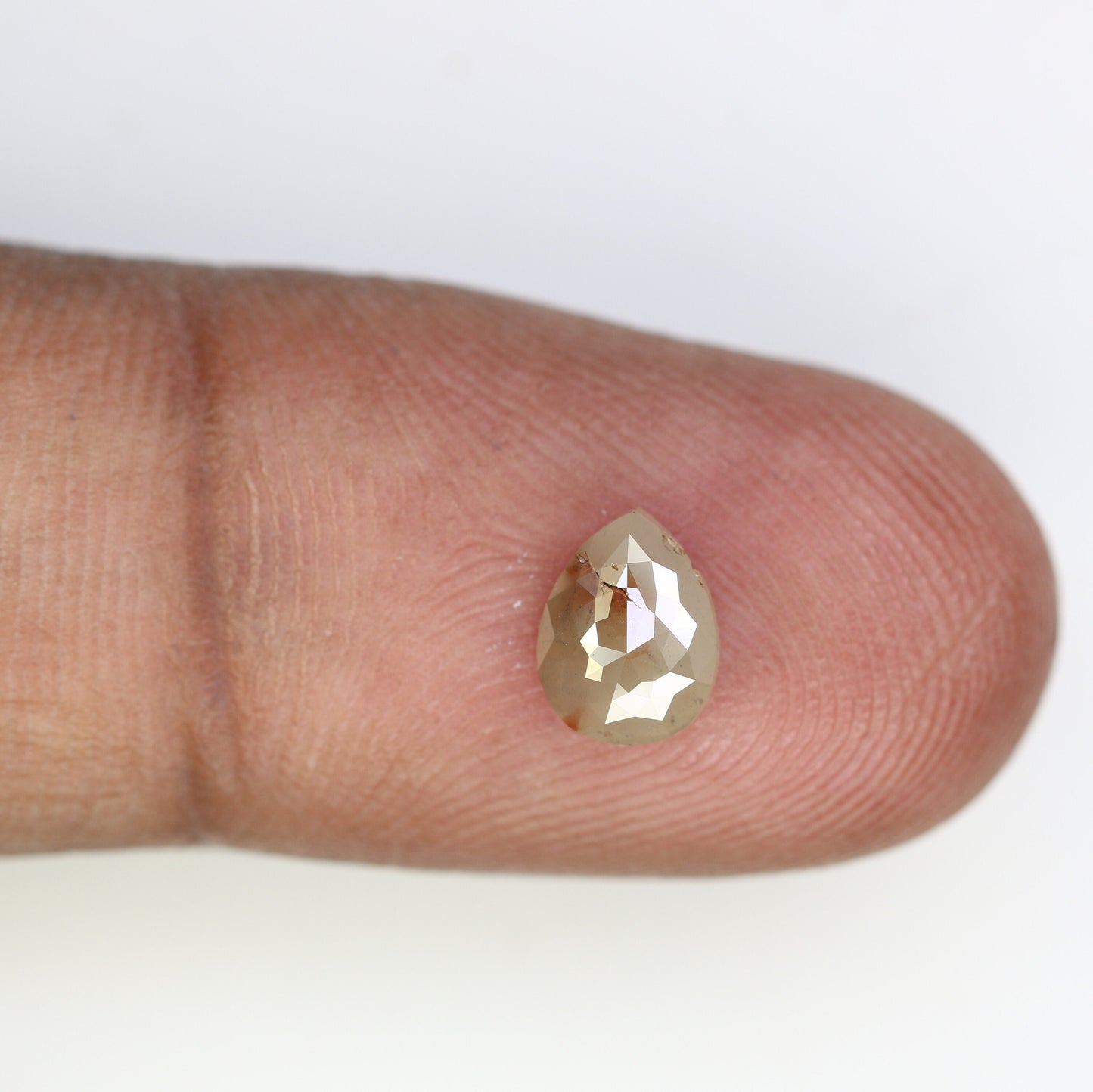 Pear Salt and Pepper Rose Cut Rustic DiamondFor Gold Ring Diamonds