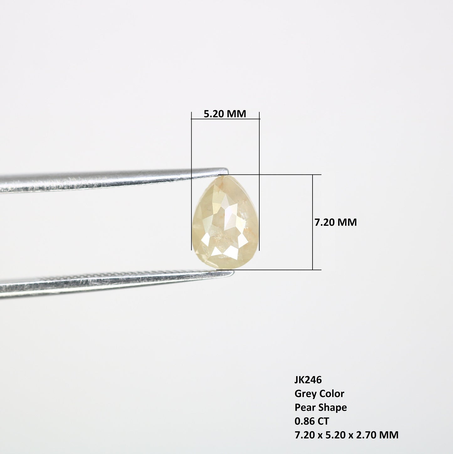 Grey Pear Shape Rose Cut Diamond RingFor Gold Ring Diamonds