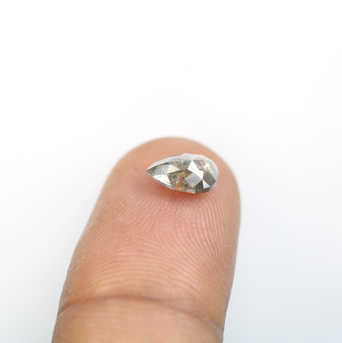 Pear Salt and Pepper Galaxy Diamond Ring for Gold Ring | Unique Rustic Diamond Jewelry | Custom Engagement Ring