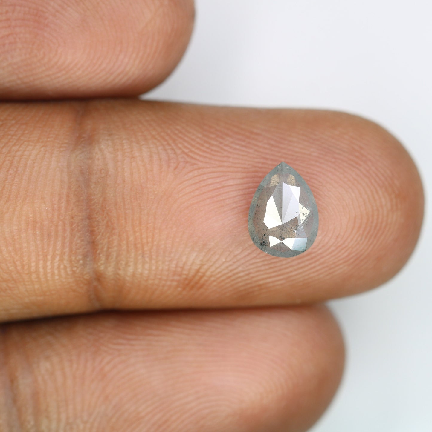 Pear Salt and Pepper Diamond Engagement Ring for Gold Ring | Unique Rustic Diamond Jewelry | Customizable Gemstone Ring