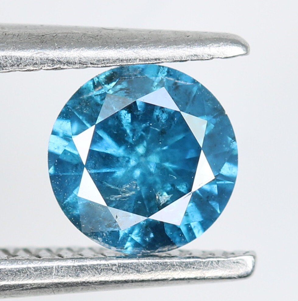 0.33 CT Loose Natural Round Brilliant Blue Diamond for Engagement Rings and Jewelry | Wholesale Pricing