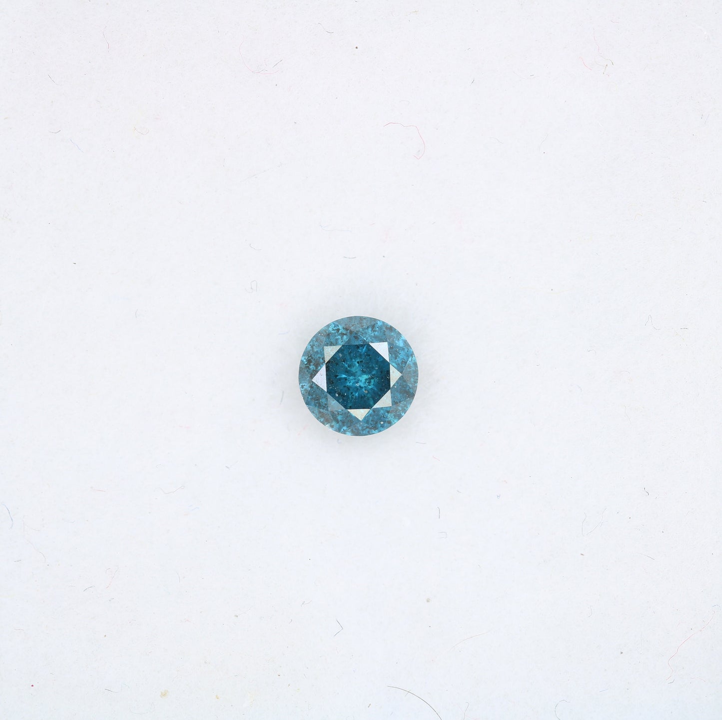 0.46 CT Round Brilliant Blue Diamond for Engagement Rings | Ideal for Gold Ring Settings