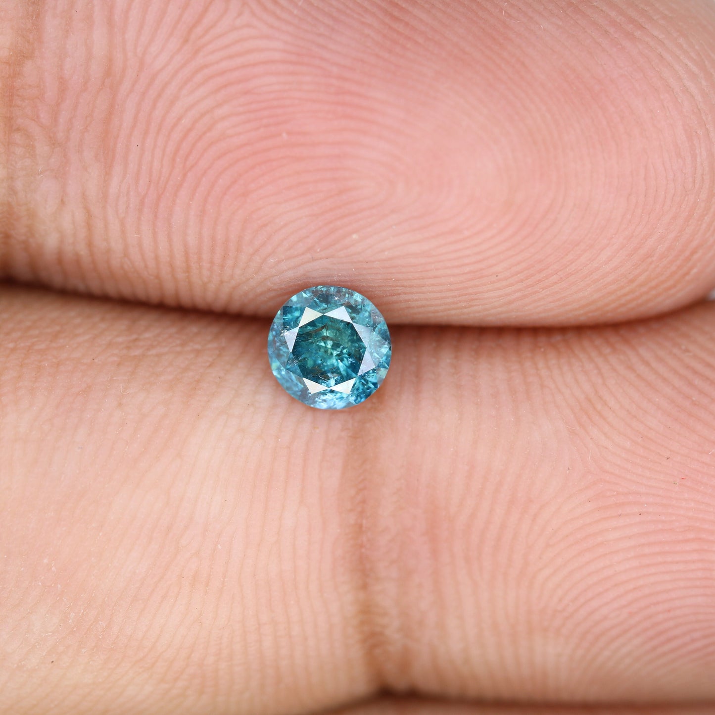 0.46 CT Blue Round Brilliant Cut Diamond for Engagement Rings | Ideal for Gold Ring Settings