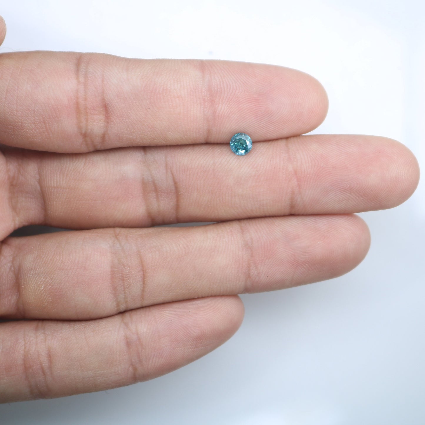 0.46 CT Blue Round Brilliant Cut Diamond for Engagement Rings | Ideal for Gold Ring Settings