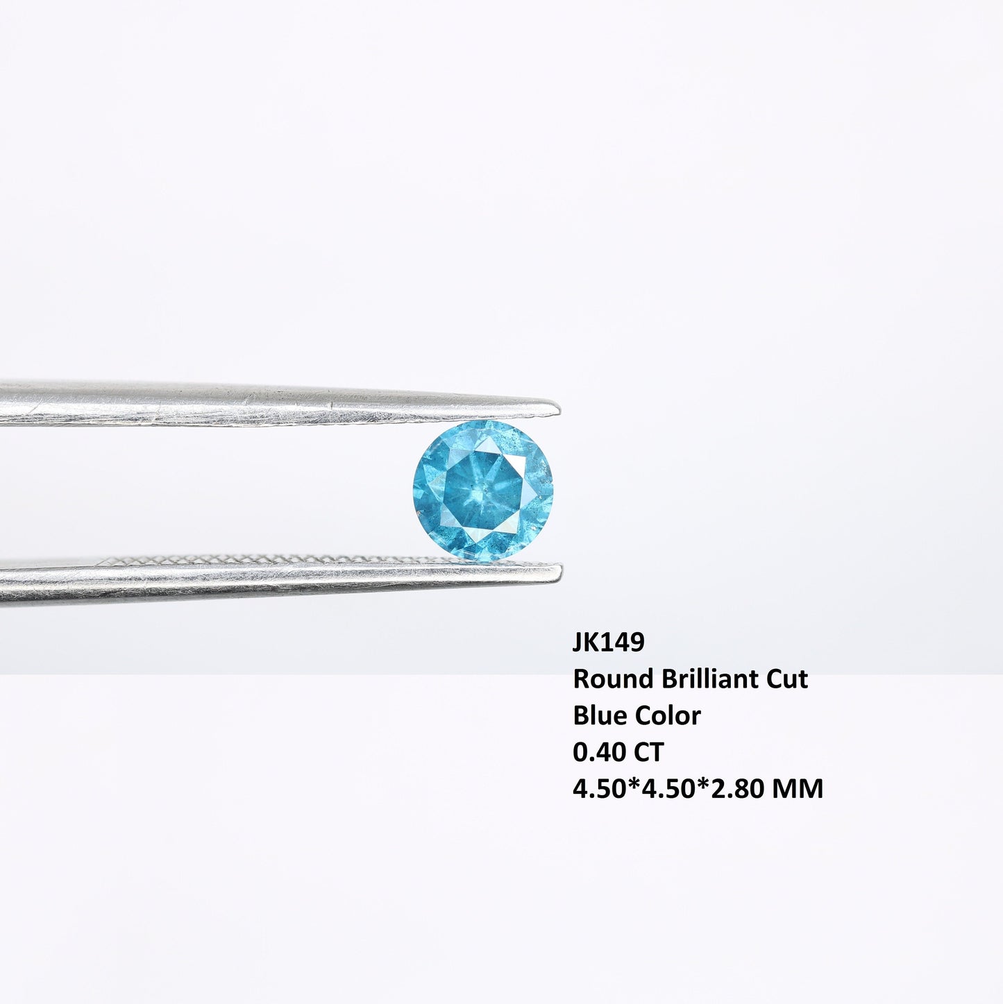 0.40 CT Loose Round Blue Diamond for Engagement Rings | Ideal for Gold Ring Settings | Natural Brilliant Cut