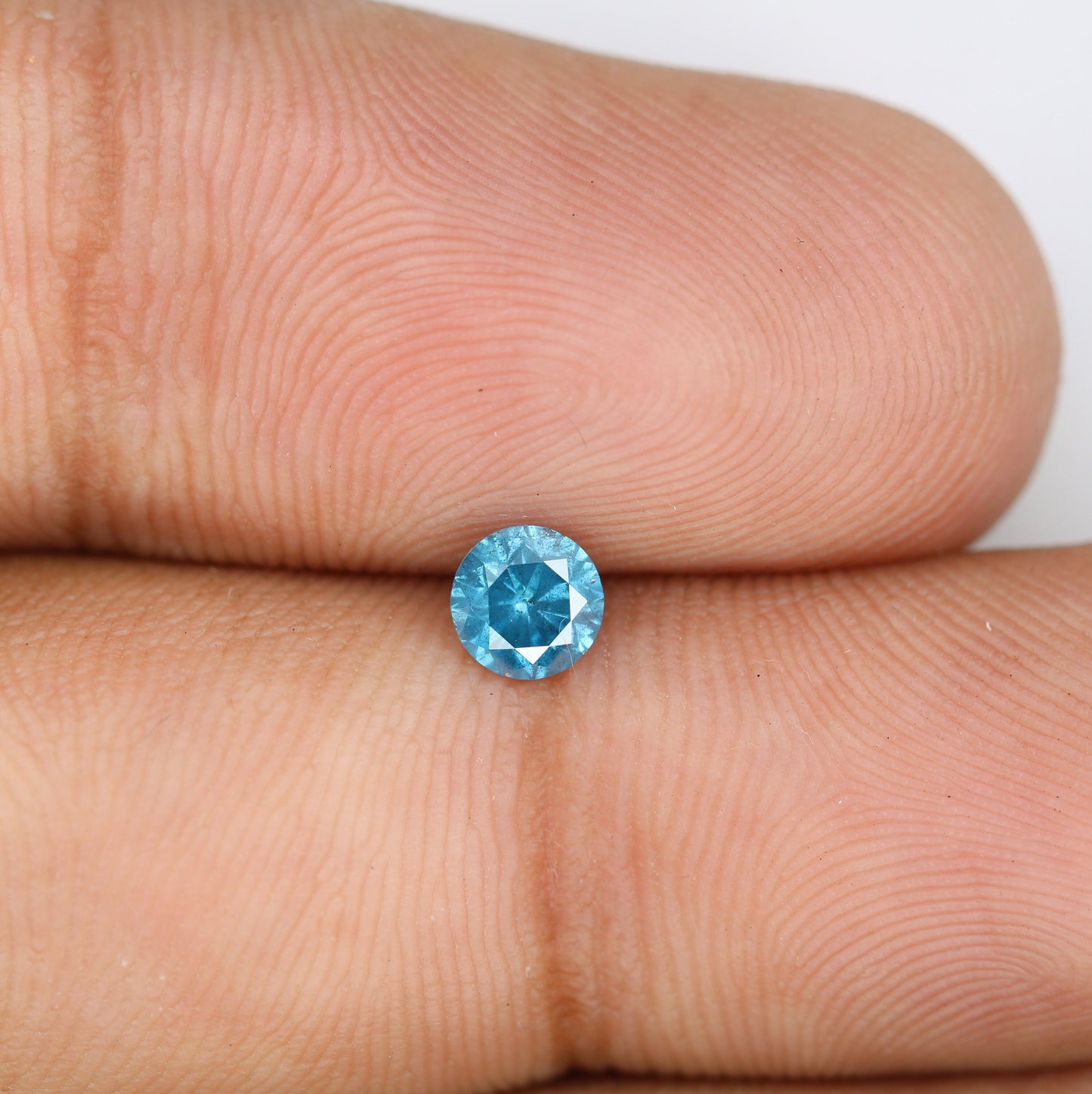 0.40 CT Loose Round Blue Diamond for Engagement Rings | Ideal for Gold Ring Settings | Natural Brilliant Cut