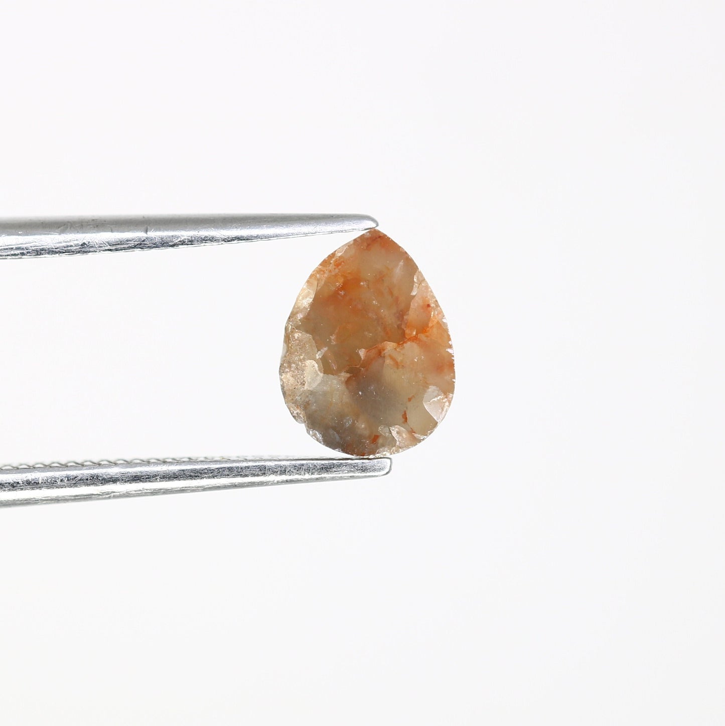 Pear Shape Salt and Pepper Peach Diamond Ring | Unique Gold Ring | Natural Diamond Jewelry