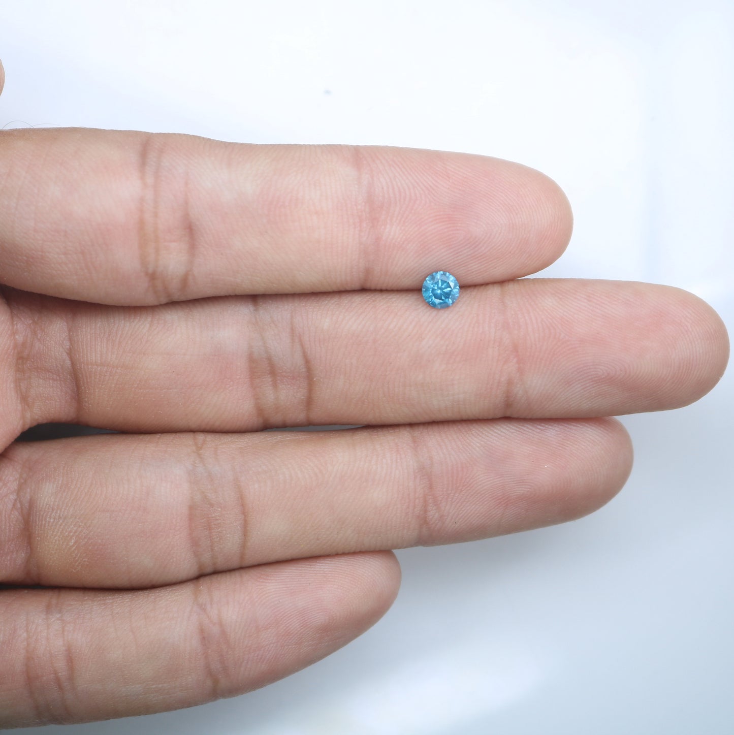 0.40 CT Loose Round Blue Diamond for Engagement Rings | Ideal for Gold Ring Settings | Natural Brilliant Cut