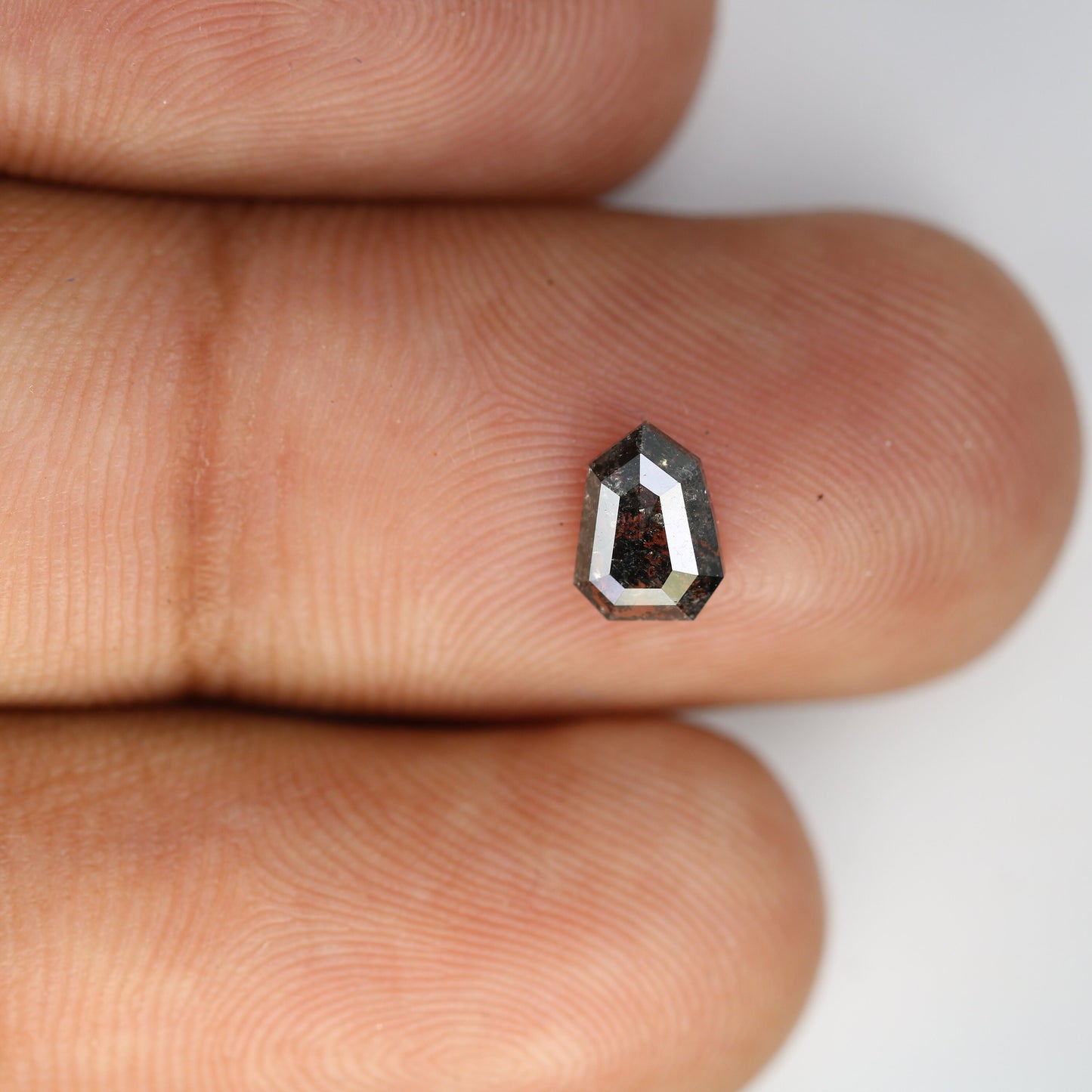 0.59 CT Natural Prism Cut Salt and Pepper Diamond For handmade necklace pendant Black/Grey crystal Diamond For Engagement Ring Gift for Her