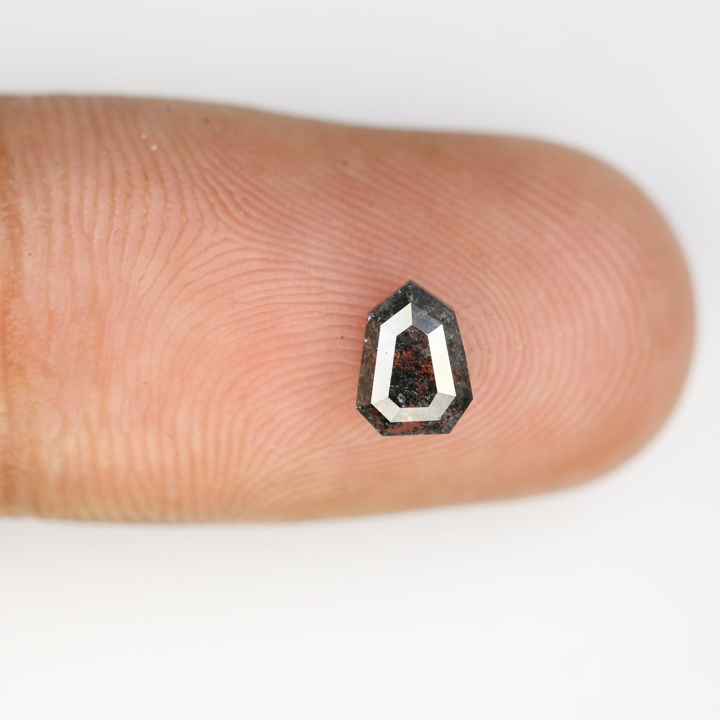 0.59 CT Natural Prism Cut Salt and Pepper Diamond For handmade necklace pendant Black/Grey crystal Diamond For Engagement Ring Gift for Her