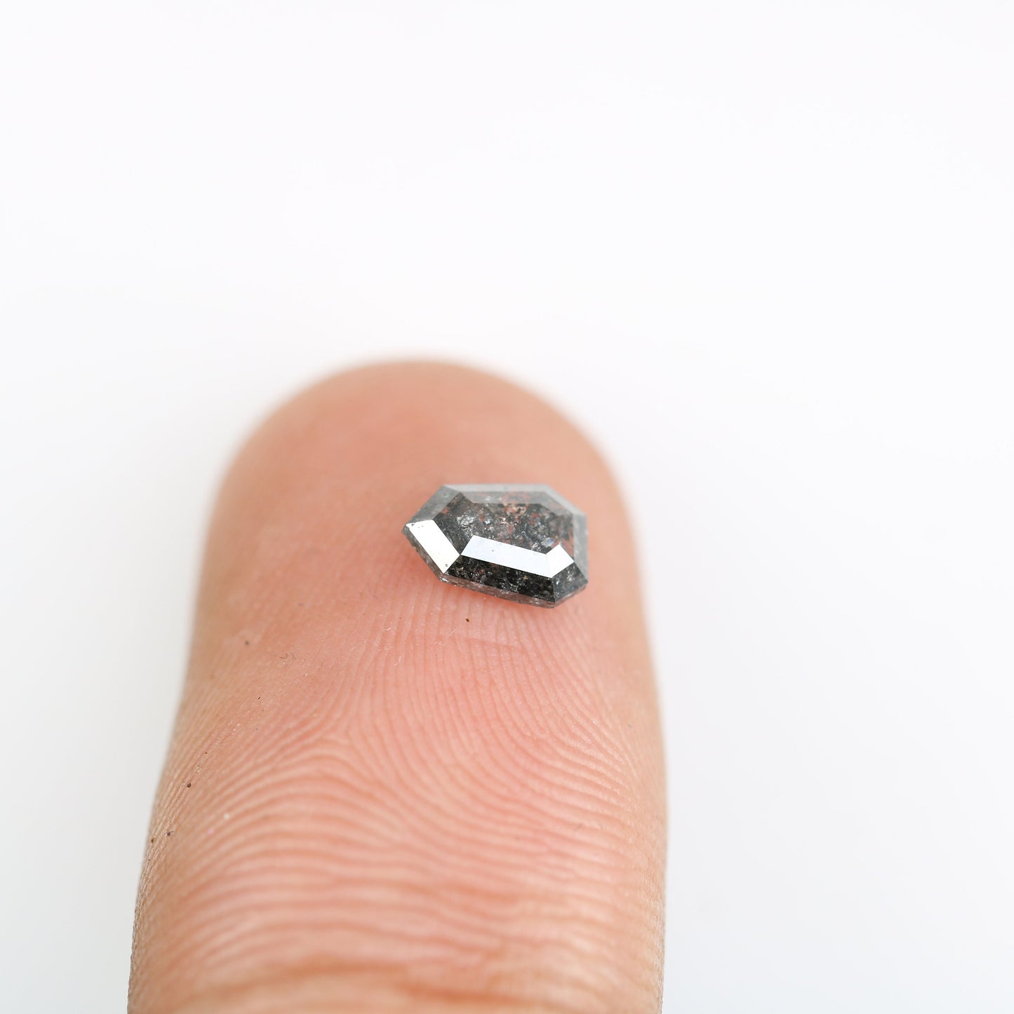 0.59 CT Natural Prism Cut Salt and Pepper Diamond For handmade necklace pendant Black/Grey crystal Diamond For Engagement Ring Gift for Her