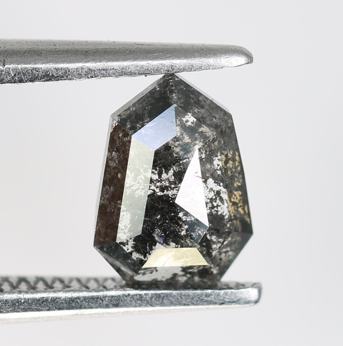 0.59 CT Natural Prism Cut Salt and Pepper Diamond For handmade necklace pendant Black/Grey crystal Diamond For Engagement Ring Gift for Her