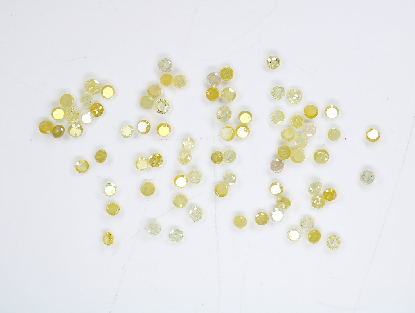Color Diamonds Old Rose Cut Round/ Yellow Diamond Rose Cut Size Approx 1.8 - 2 mm /Rare Diamond CollectionFor Gold Ring Diamonds