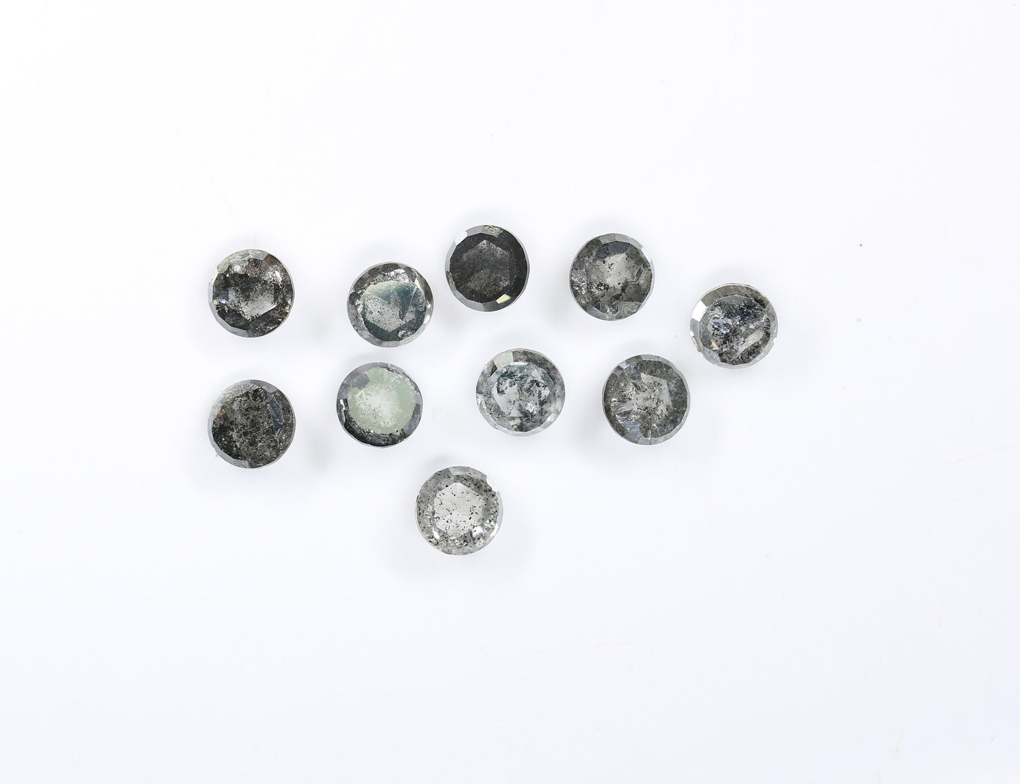 4 MM | Salt And Pepper Diamond | Round Rose Cut Diamond | Natural Loose Diamond For Earring Pair & Wedding Ring, Necklace |For Gold Ring