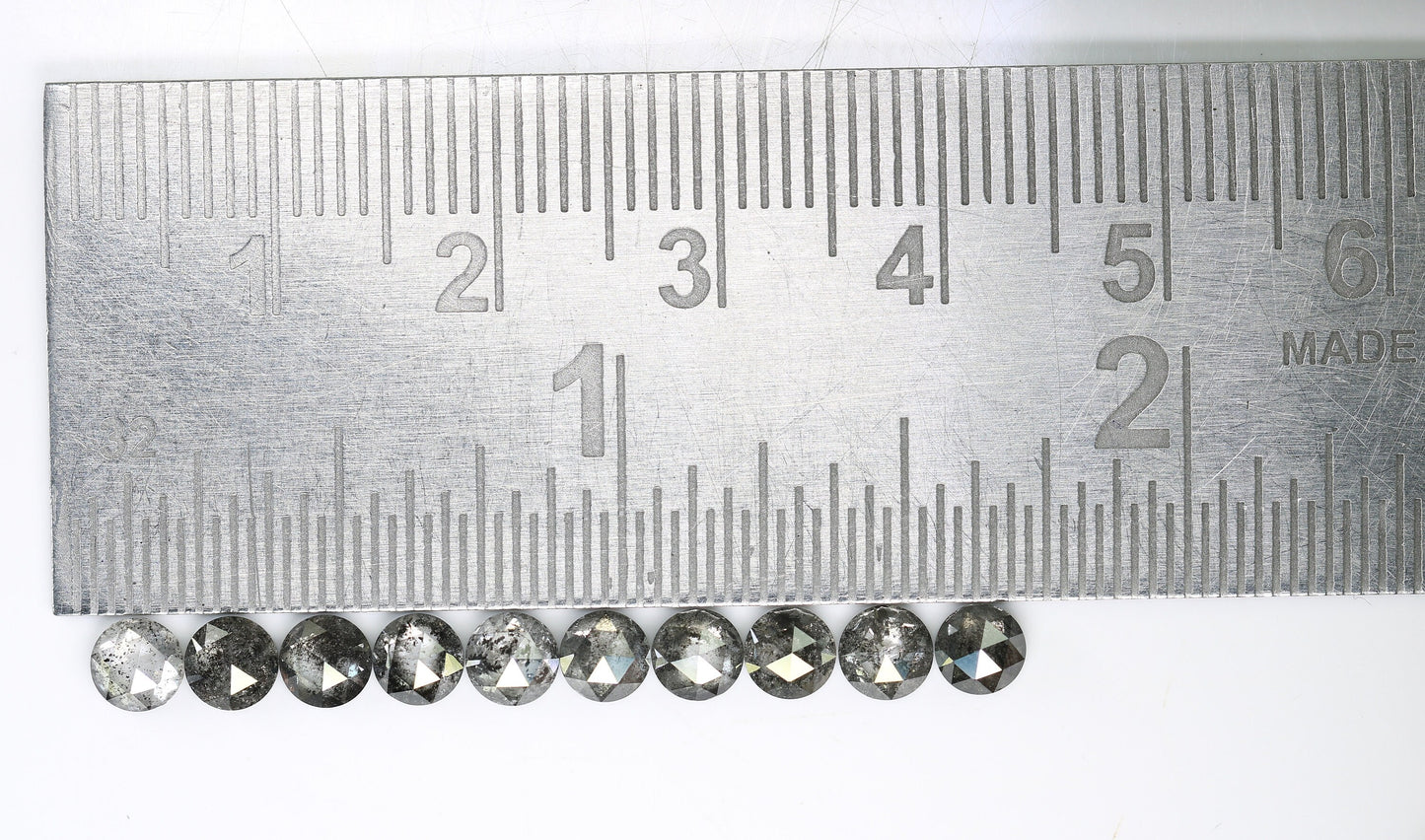 4 MM | Salt And Pepper Diamond | Round Rose Cut Diamond | Natural Loose Diamond For Earring Pair & Wedding Ring, Necklace |For Gold Ring
