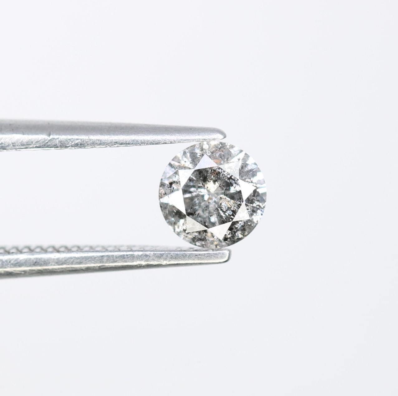 0.34 CT Round Cut Loose Salt and Pepper Diamond | Natural Ethical Gem | Ideal for Engagement, Anniversary, or Promise Jewelry | Vintage Gift