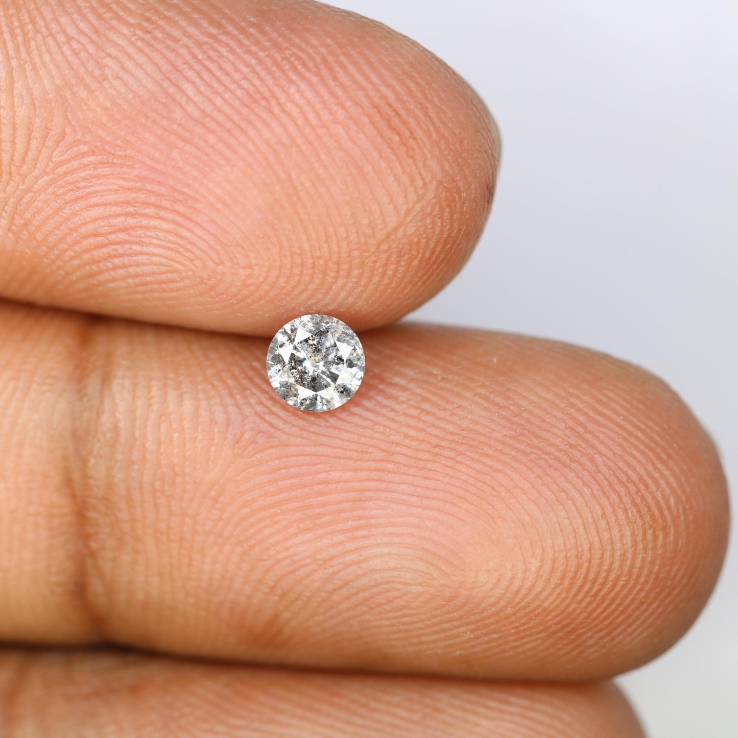 0.34 CT Round Cut Loose Salt and Pepper Diamond | Natural Ethical Gem | Ideal for Engagement, Anniversary, or Promise Jewelry | Vintage Gift