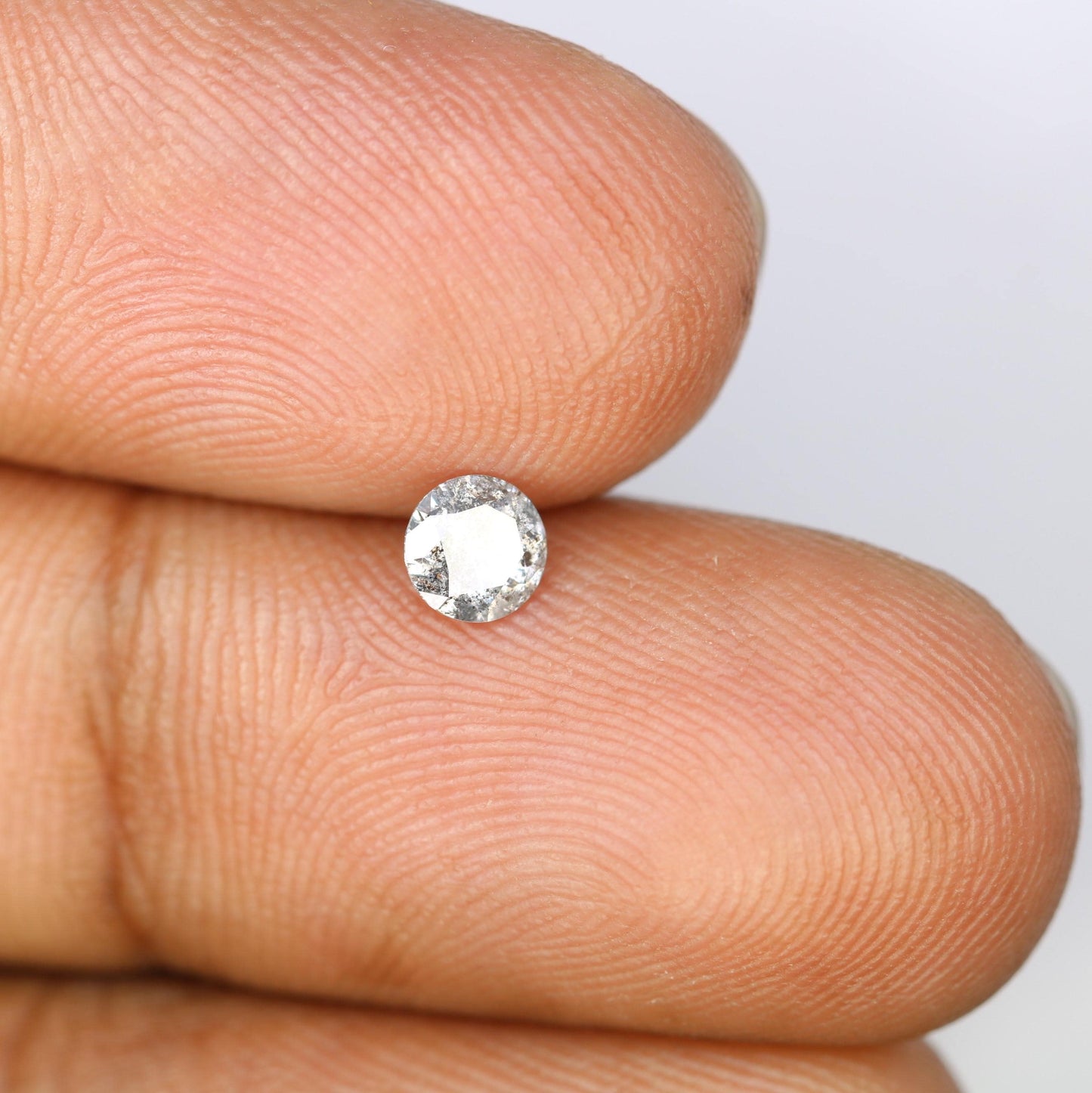 0.34 CT Round Cut Loose Salt and Pepper Diamond | Natural Ethical Gem | Ideal for Engagement, Anniversary, or Promise Jewelry | Vintage Gift
