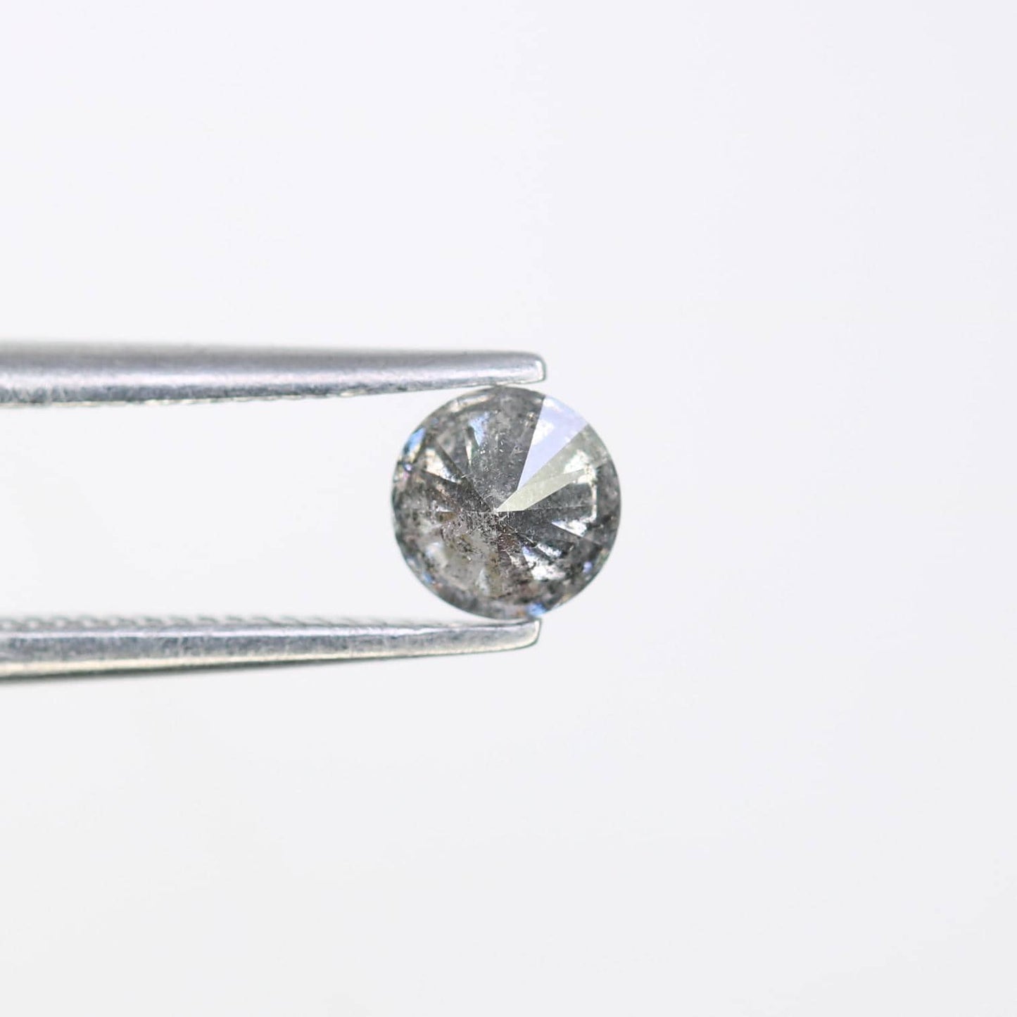 0.36 CT Loose Salt and Pepper Round Cut Diamond | Natural Ethical Gem | Unique Engagement Stone | Rustic Boho Vintage Jewelry