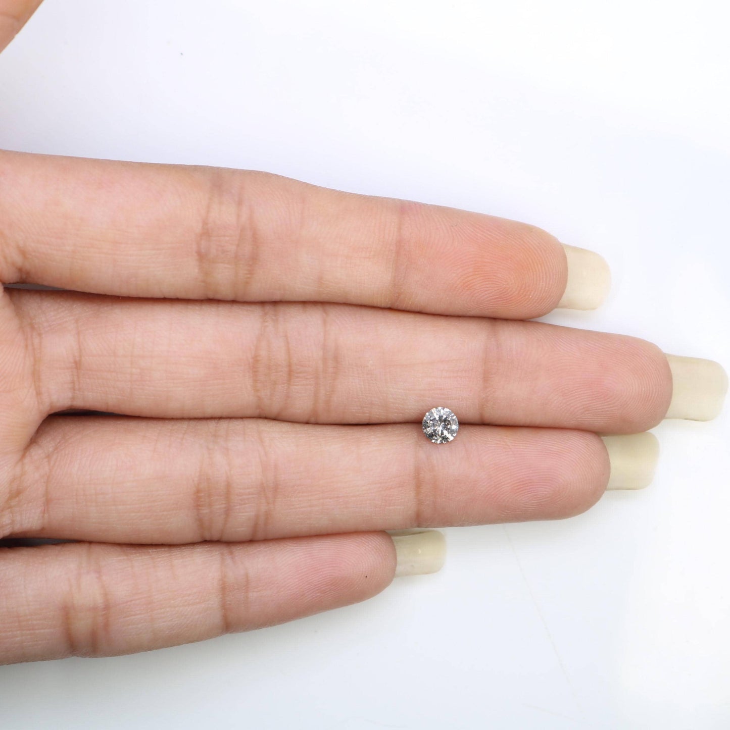 0.34 CT Round Cut Loose Salt and Pepper Diamond | Natural Ethical Gem | Ideal for Engagement, Anniversary, or Promise Jewelry | Vintage Gift