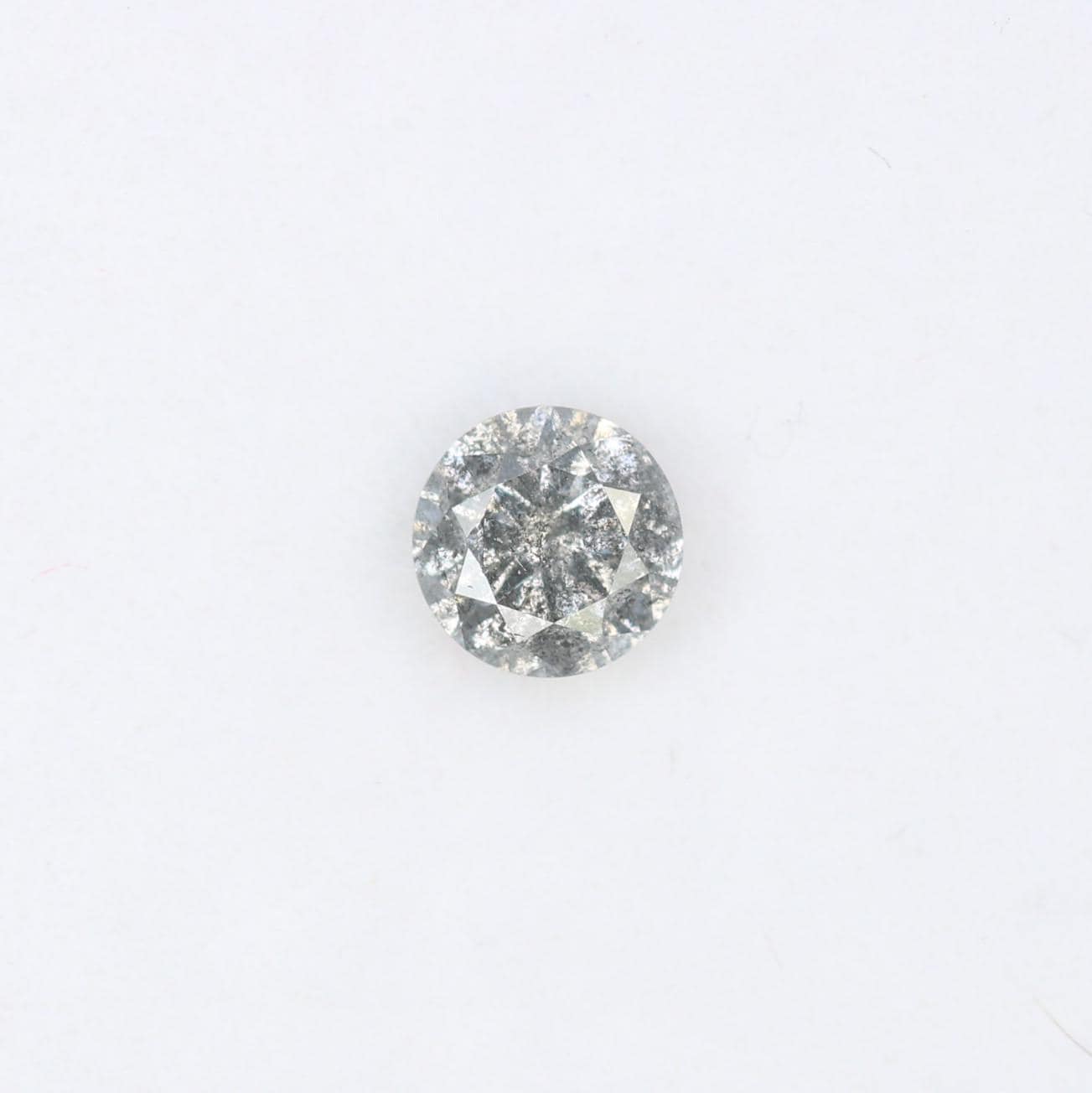 0.36 CT Loose Salt and Pepper Round Cut Diamond | Natural Ethical Gem | Unique Engagement Stone | Rustic Boho Vintage Jewelry