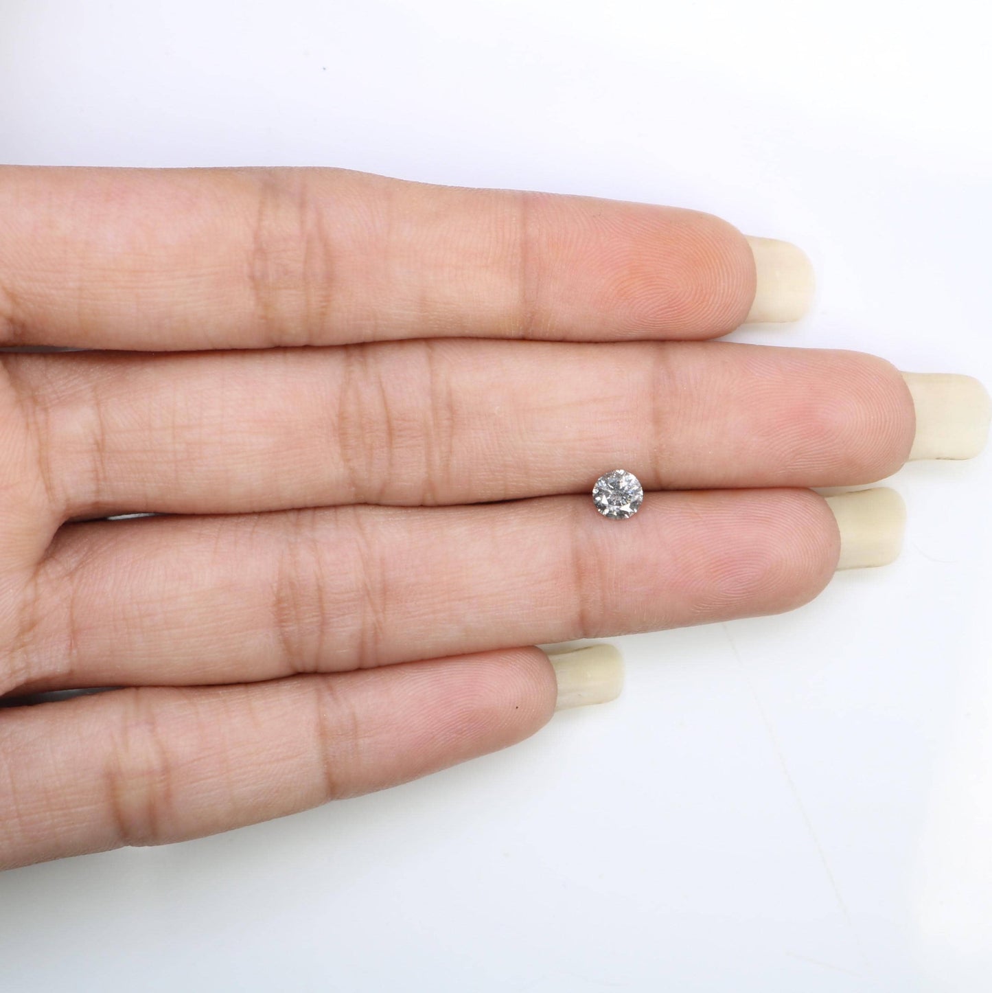 0.36 CT Loose Salt and Pepper Round Cut Diamond | Natural Ethical Gem | Unique Engagement Stone | Rustic Boho Vintage Jewelry