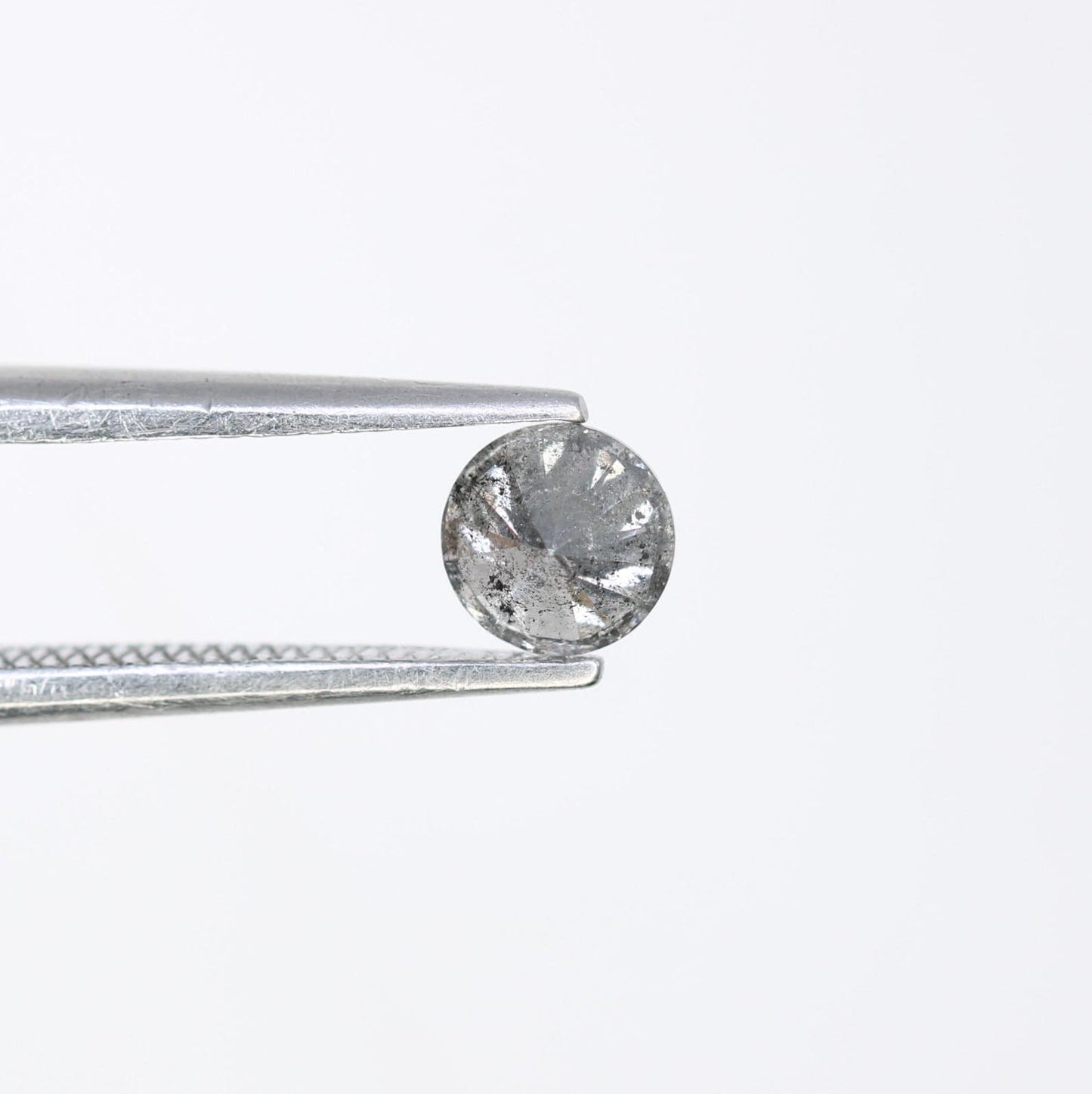 0.40 CT Loose Salt and Pepper Round Cut Diamond | Natural Ethical Gemstone | Unique Engagement Ring Alternative | Rustic Jewelry |