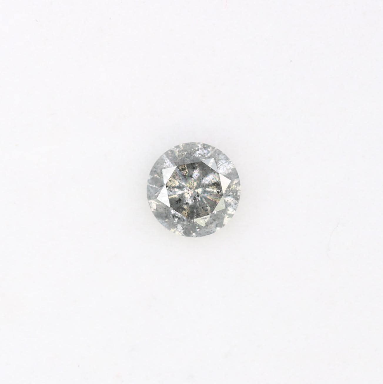 0.40 CT Loose Salt and Pepper Round Cut Diamond | Natural Ethical Gemstone | Unique Engagement Ring Alternative | Rustic Jewelry |