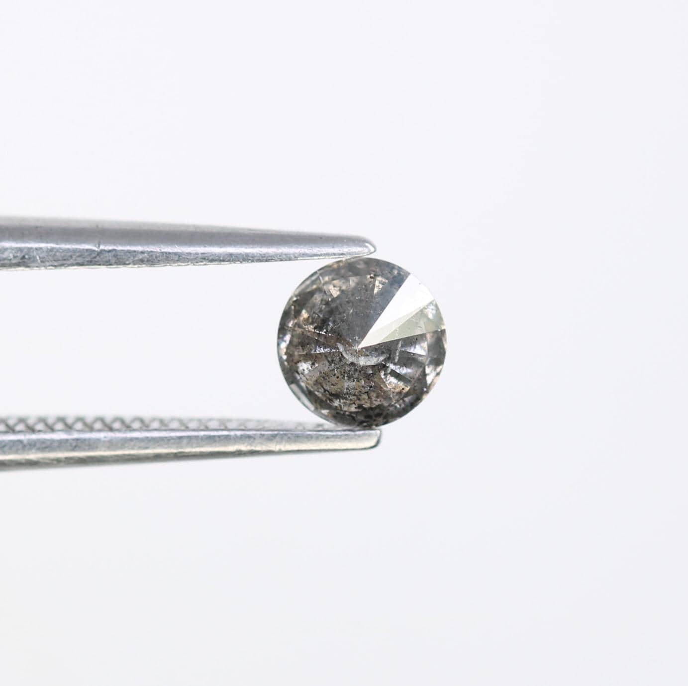 0.37 CT Loose Salt and Pepper Round Cut Diamond | Natural Ethical Gem | Engagement, Anniversary Gift | Great for Holidays & Mother's Day