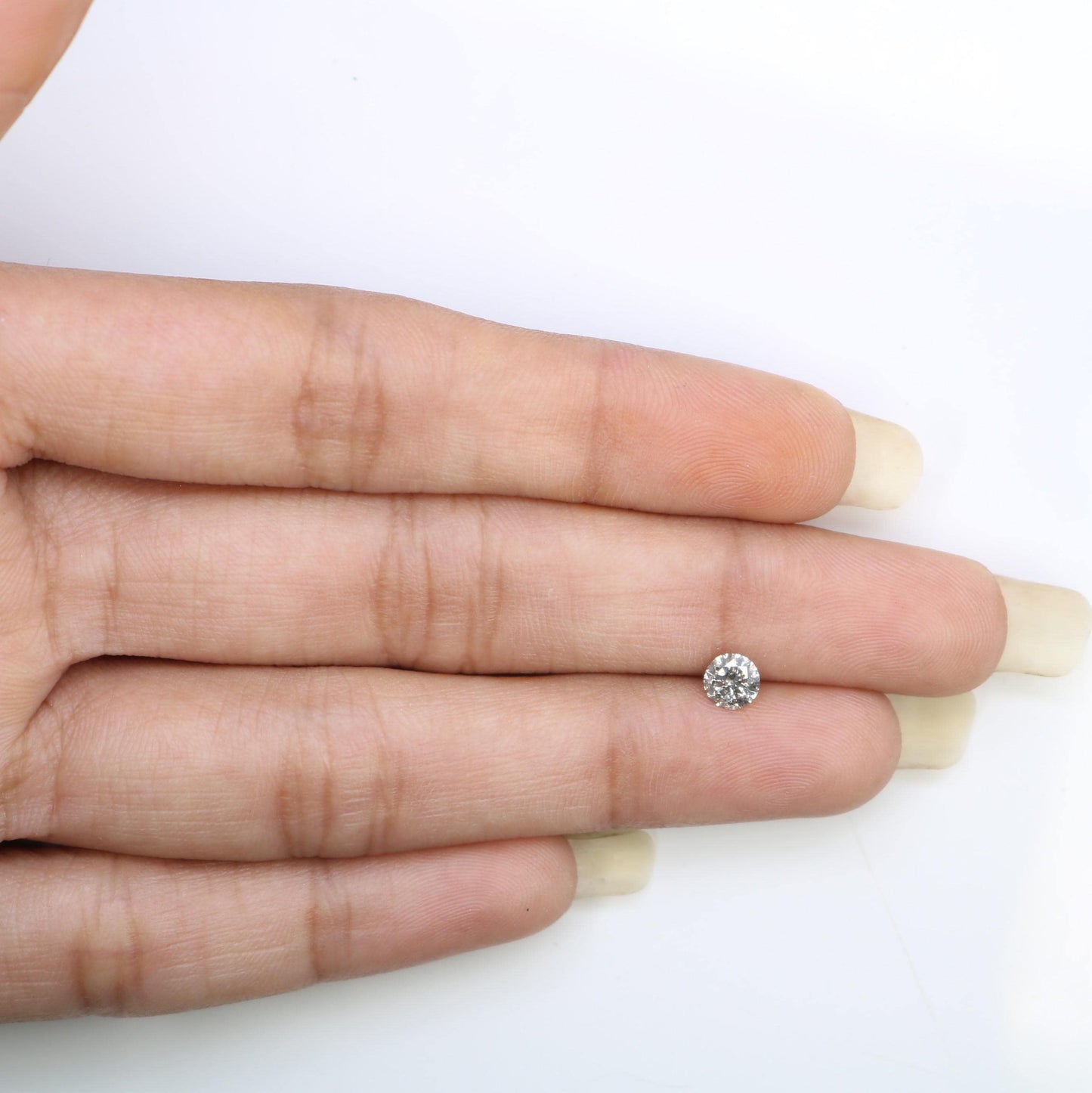 0.41 CT Loose Salt and Pepper Round Cut Diamond | Ethical Natural Gemstone | Unique Engagement Ring Alternative | Rustic Bohemian Jewelry