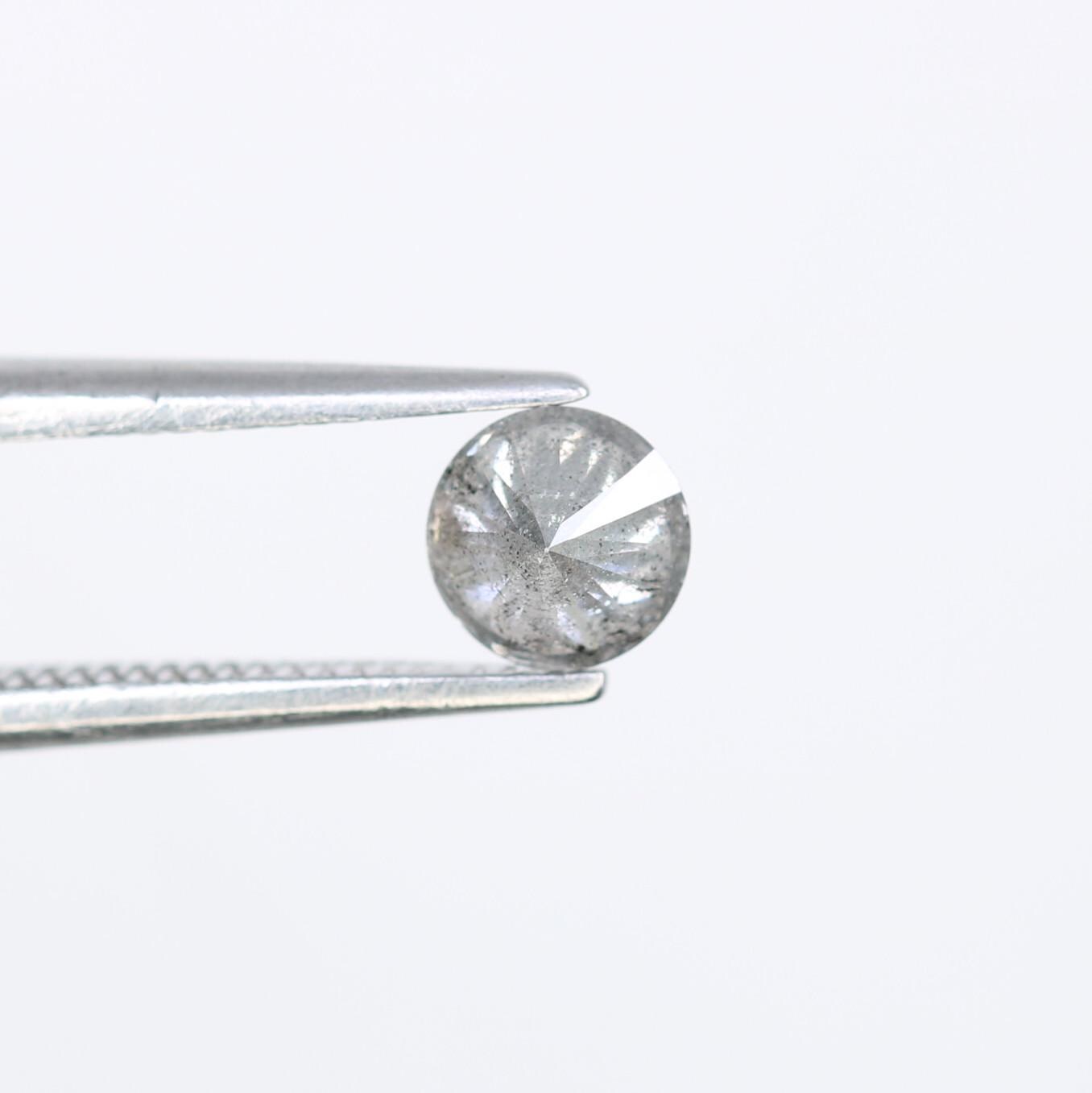 0.37 CT Loose Salt and Pepper Round Cut Diamond | Natural Gemstone | Engagement, Anniversary Ring | Unique Jewelry Gift | Mother's Day