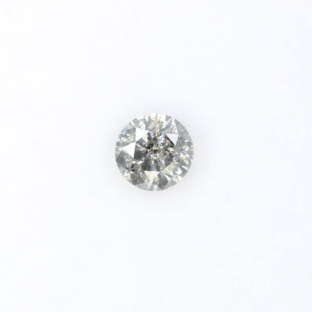 0.37 CT Loose Salt and Pepper Round Cut Diamond | Natural Ethical Gem | Engagement, Anniversary Gift | Great for Holidays & Mother's Day