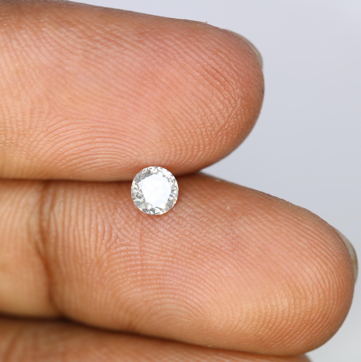 0.37 CT Loose Salt and Pepper Round Cut Diamond | Natural Gemstone | Engagement, Anniversary Ring | Unique Jewelry Gift | Mother's Day